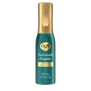 OGX ProGrowth + Peptide Serum Mist, Heat Protectant Spray Instantly Thickens Hair Root to Tip While Protecting from Breakage for Visibly Thicker, Fuller Hair, 6.5 fl. oz
