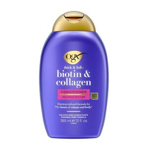 OGX Thick & Full + Biotin & Collagen Volumizing Conditioner, Nutrient-Infused Conditioner with Vitamin B7 Biotin Gives Hair Volume & Body for 72+ Hours, Sulfate-Free Surfactants, 13 fl. Oz(13 Fl Oz (Pack of 1))