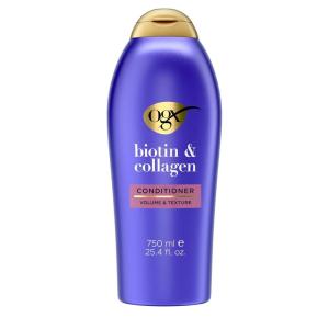 OGX Thick & Full + Biotin & Collagen Volumizing Conditioner, Nutrient-Infused Conditioner with Vitamin B7 Biotin Gives Hair Volume & Body for 72+ Hours, Sulfate-Free Surfactants, 13 fl. Oz(25.4 Fl Oz (Pack of 1))