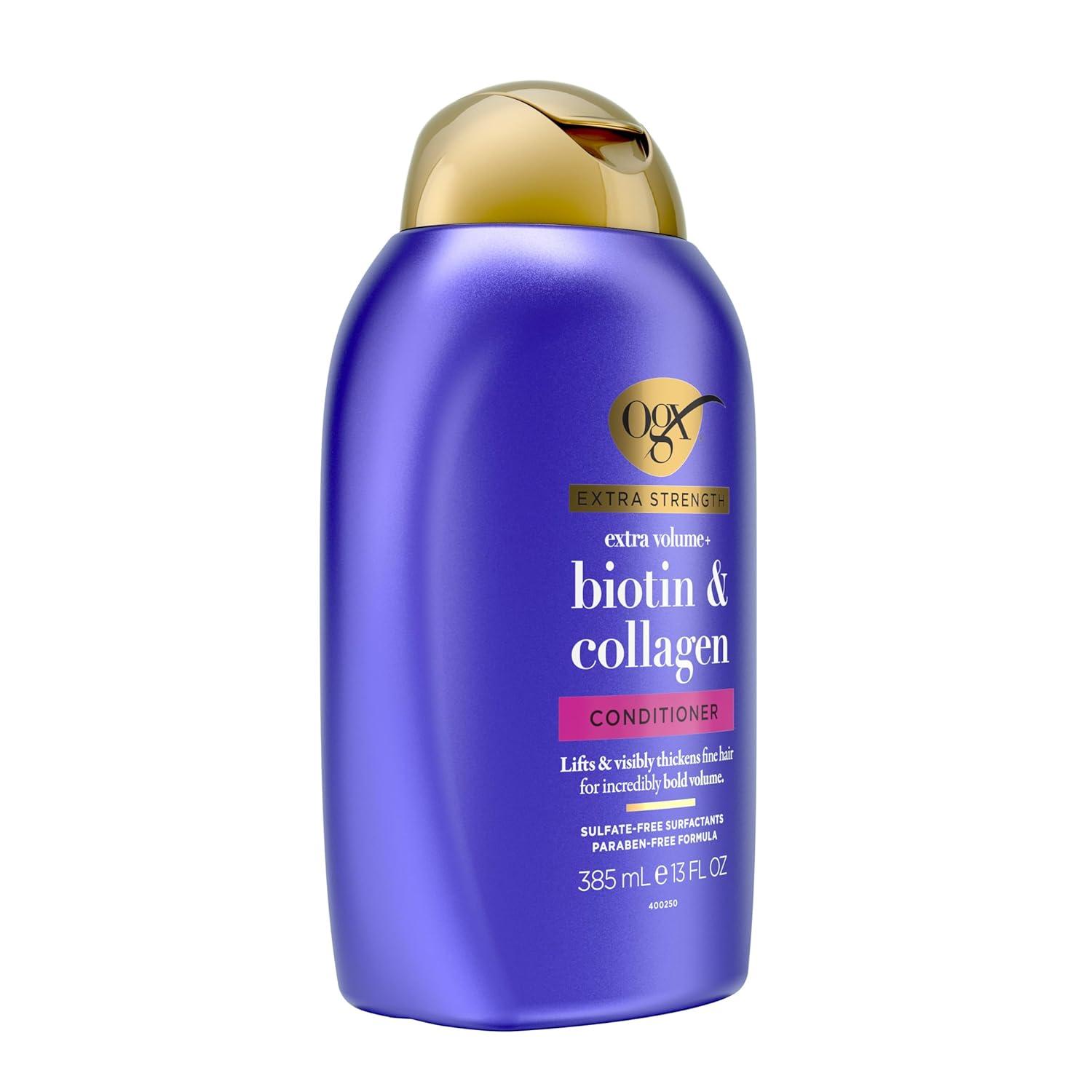 image:imageOGX Extra Strength Biotin and Collagen Conditioner 13 fl oz SulfateFree Thicker Fuller Hair13 Fl Oz Pack of 1
