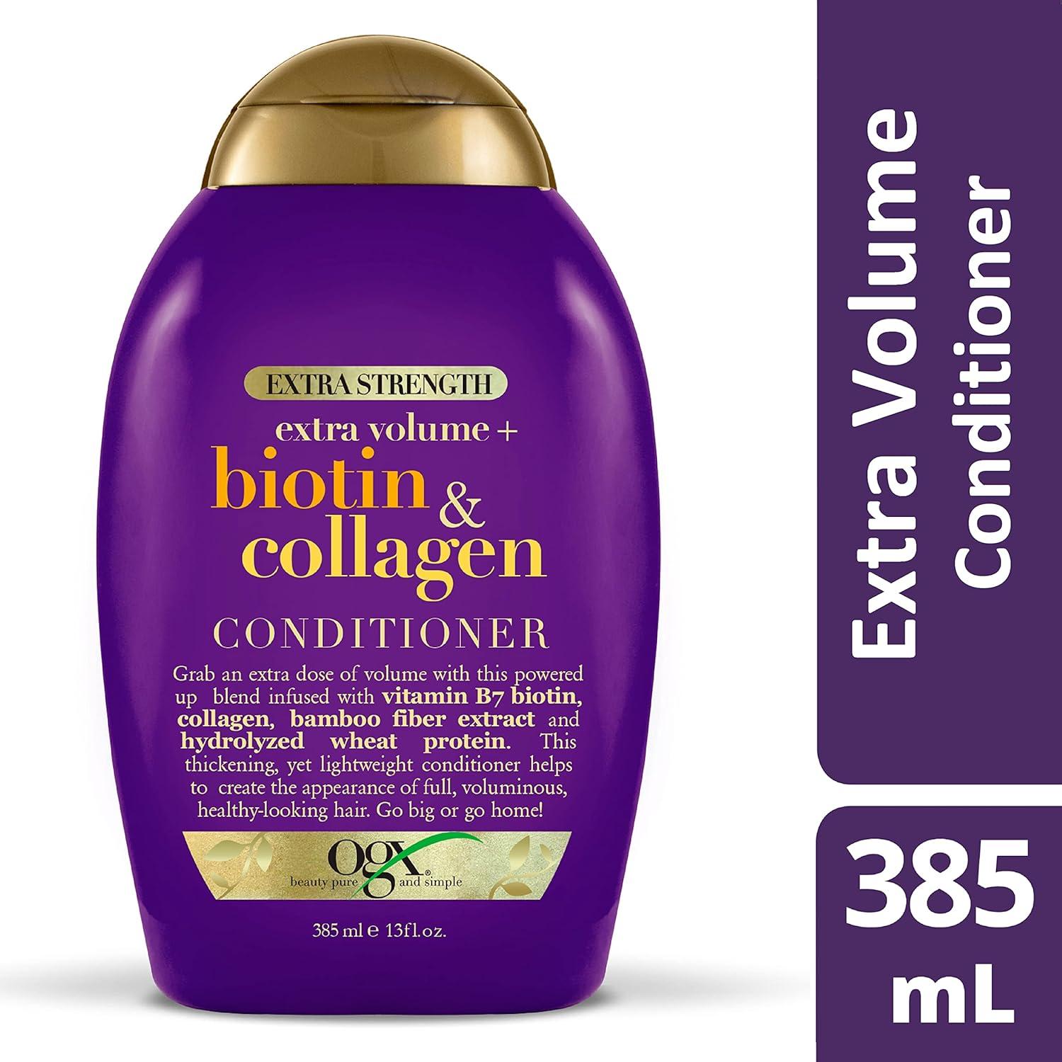 image:imageOGX Extra Strength Biotin and Collagen Conditioner 13 fl oz SulfateFree Thicker Fuller Hair13 Fl Oz Pack of 2