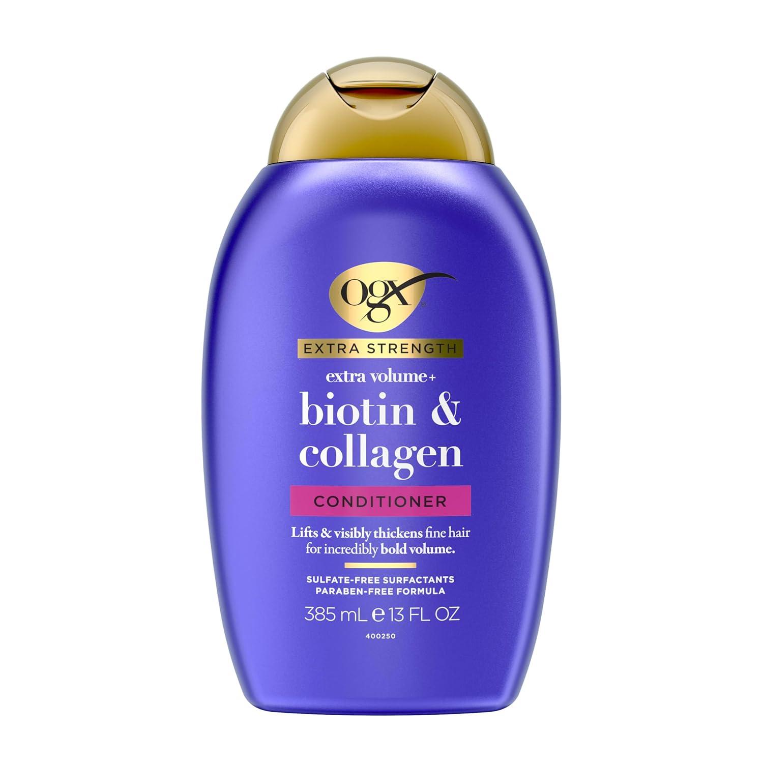 image:imageOGX Extra Strength Biotin and Collagen Conditioner 13 fl oz SulfateFree Thicker Fuller Hair13 Fl Oz Pack of 2