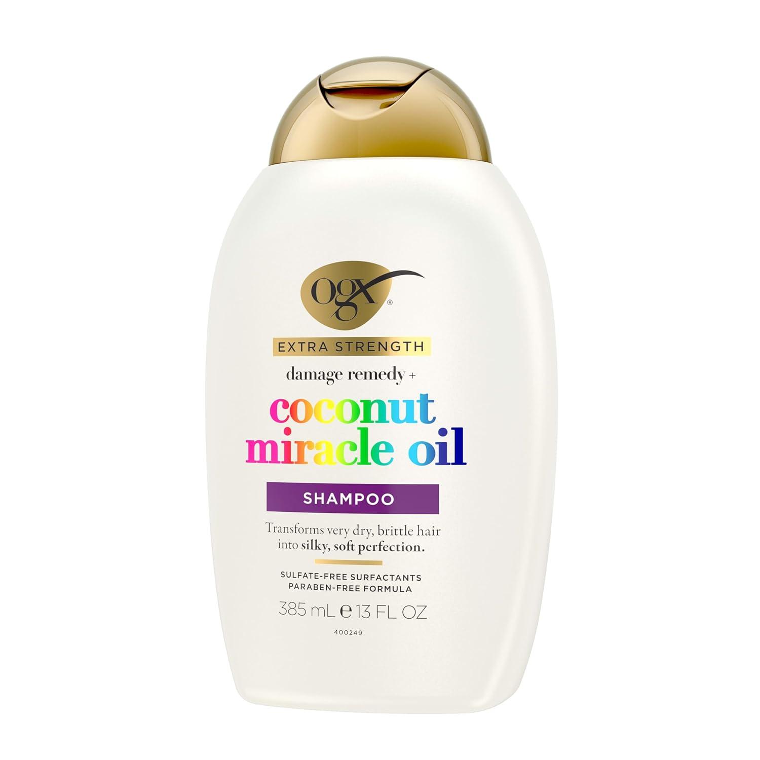 image:imageOGX Extra Strength Damage Remedy Coconut Miracle Oil Shampoo for Dry Frizzy or Coarse Hair ParabenFree SulfateFree Surfactants 13 Fl Oz13 Fl Oz Pack of 1