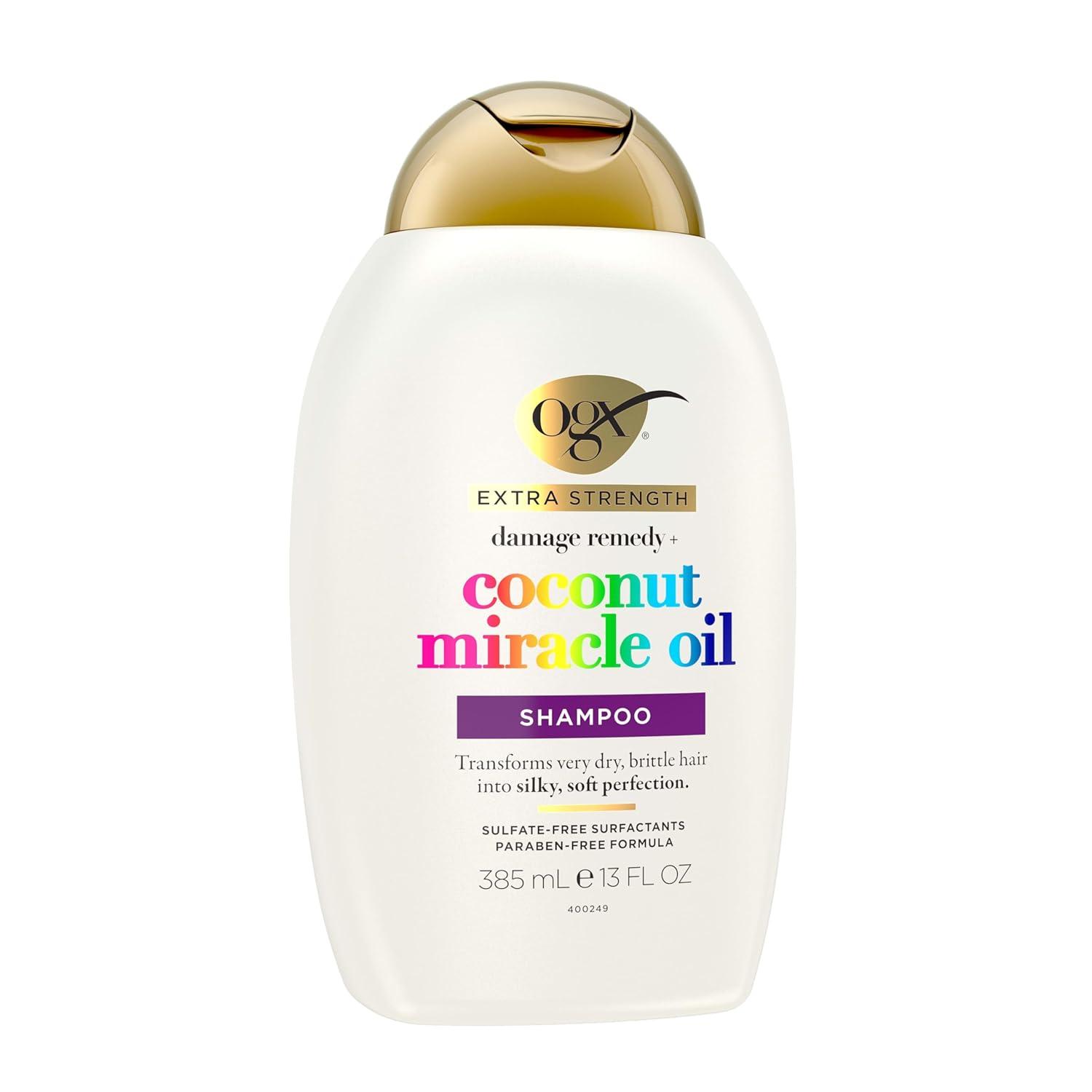 image:imageOGX Extra Strength Damage Remedy Coconut Miracle Oil Shampoo for Dry Frizzy or Coarse Hair ParabenFree SulfateFree Surfactants 13 Fl Oz13 Fl Oz Pack of 1