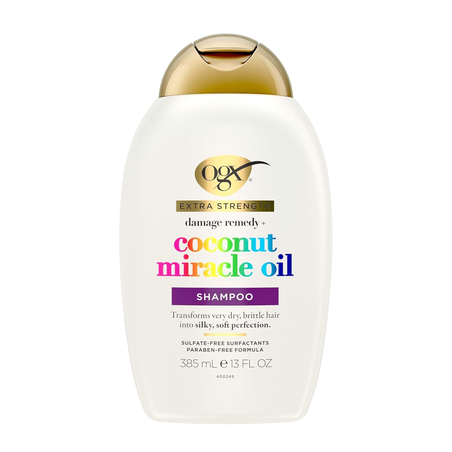 image:imageOGX Extra Strength Damage Remedy Coconut Miracle Oil Shampoo for Dry Frizzy or Coarse Hair ParabenFree SulfateFree Surfactants 13 Fl Oz13 Fl Oz Pack of 1