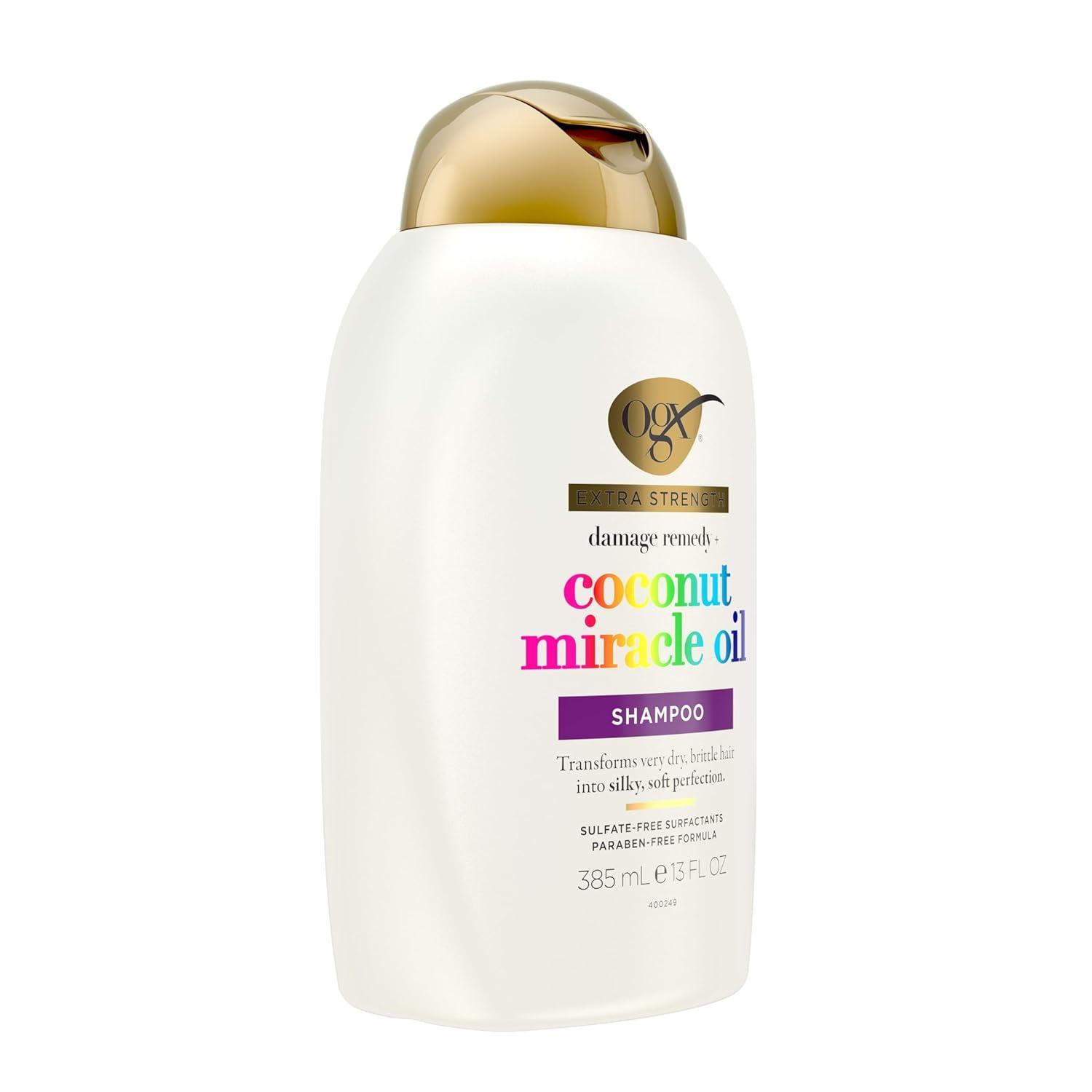 image:imageOGX Extra Strength Damage Remedy Coconut Miracle Oil Shampoo for Dry Frizzy or Coarse Hair ParabenFree SulfateFree Surfactants 13 Fl Oz13 Fl Oz Pack of 1