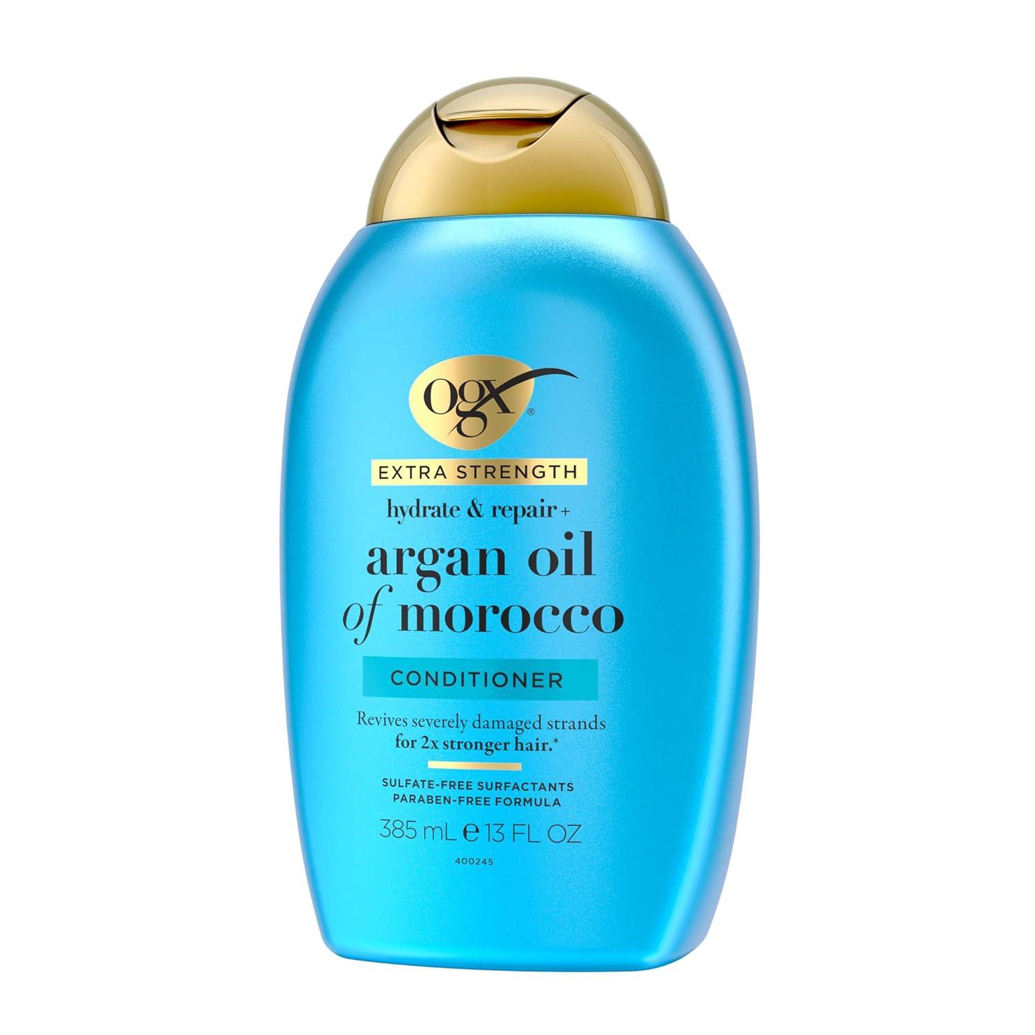 image:imageOGX Extra Strength Hydrate amp Repair Argan Oil of Morocco Conditioner for Dry Damaged Hair ColdPressed Argan Oil to Moisturize Hair ParabenFree SulfateFree Surfactants 13 Fl Oz