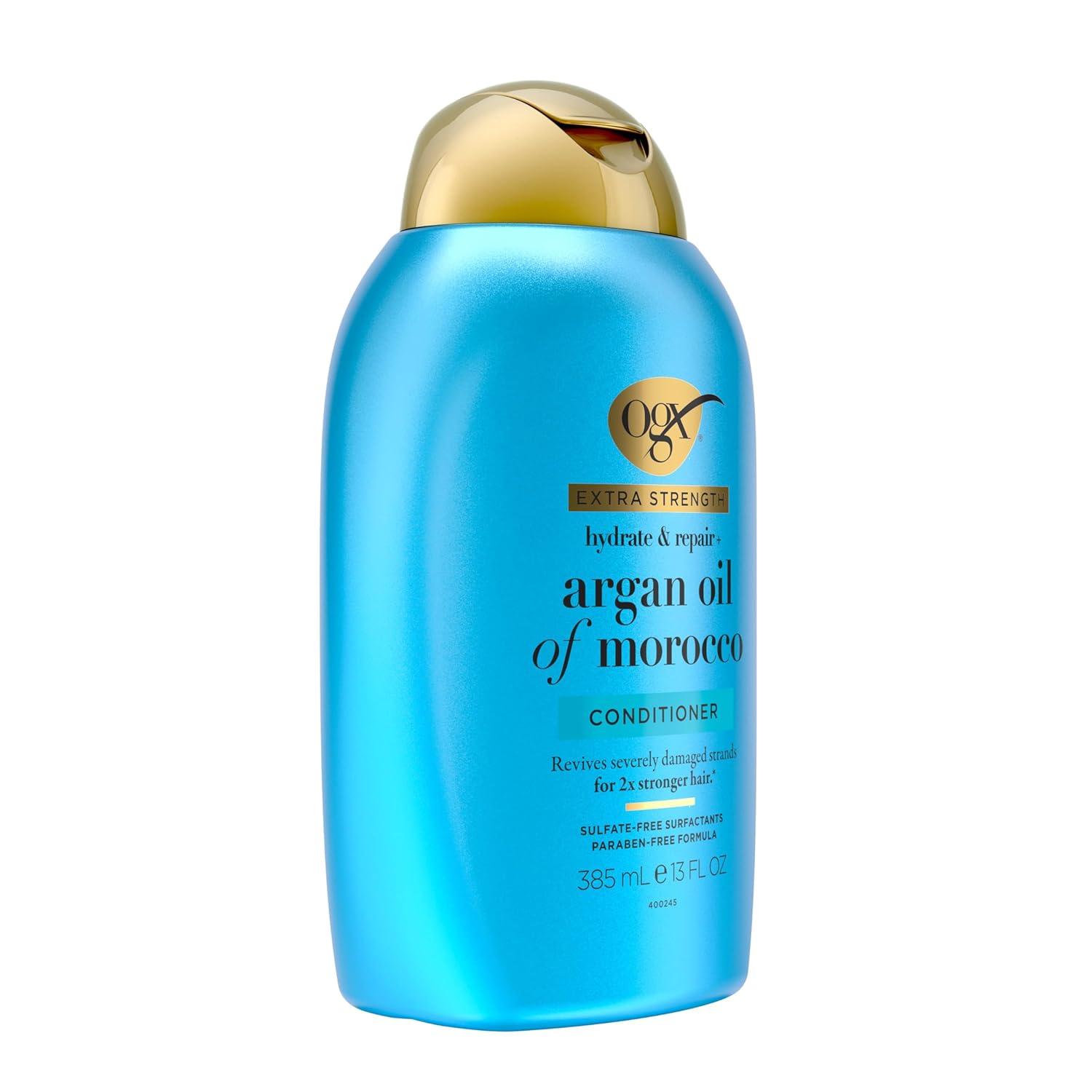 image:imageOGX Extra Strength Hydrate amp Repair Argan Oil of Morocco Conditioner for Dry Damaged Hair ColdPressed Argan Oil to Moisturize Hair ParabenFree SulfateFree Surfactants 13 Fl Oz