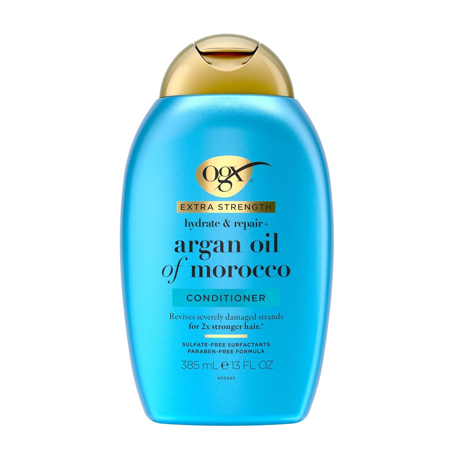 image:imageOGX Extra Strength Hydrate amp Repair Argan Oil of Morocco Conditioner for Dry Damaged Hair ColdPressed Argan Oil to Moisturize Hair ParabenFree SulfateFree Surfactants 13 Fl Oz