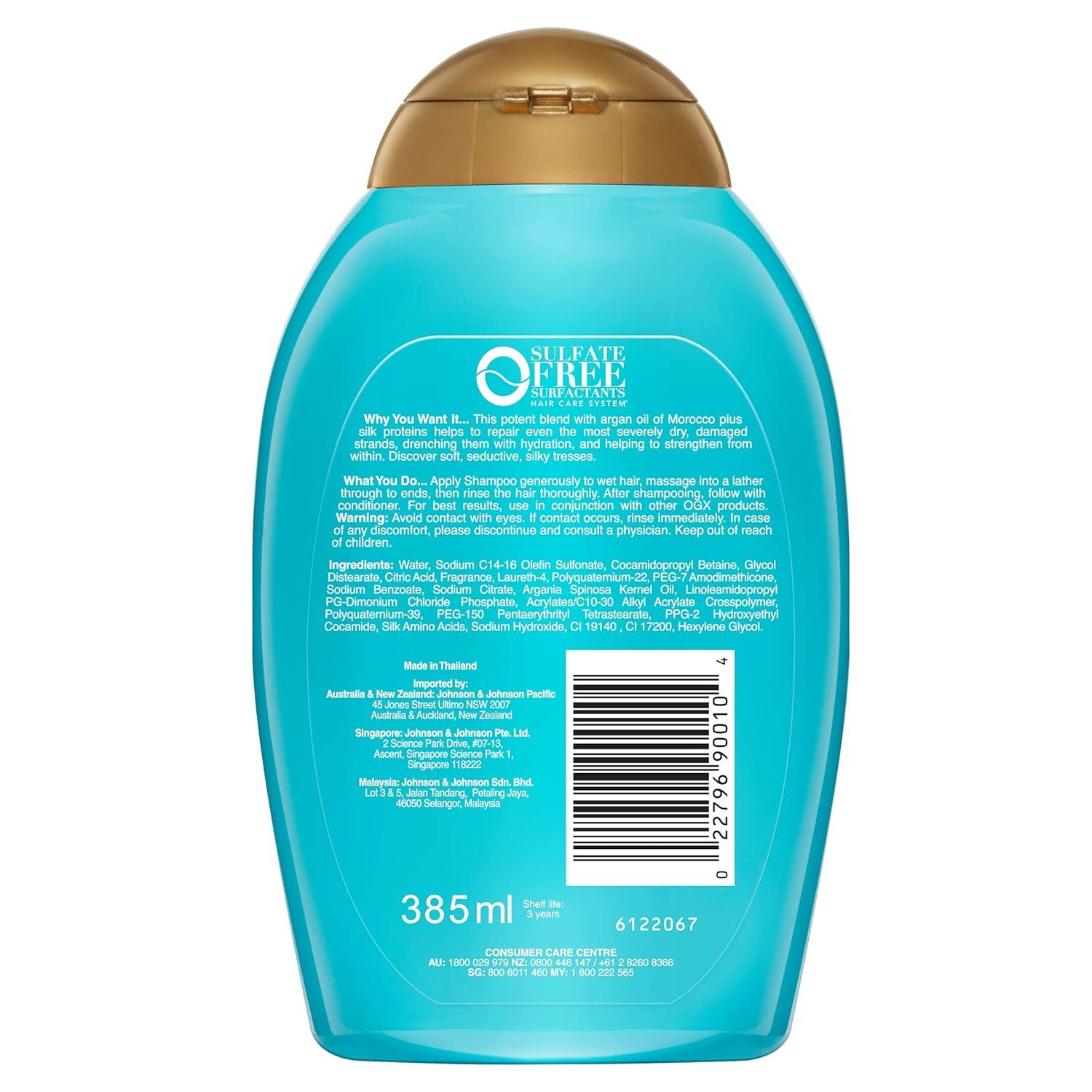 image:imageOGX Extra Strength Hydrate amp Repair Argan Oil of Morocco Shampoo for Dry Damaged Hair ColdPressed Argan Oil to Moisturize amp Smooth ParabenFree SulfateFree Surfactants 13 Fl Oz13 Fl Oz Pack of 2