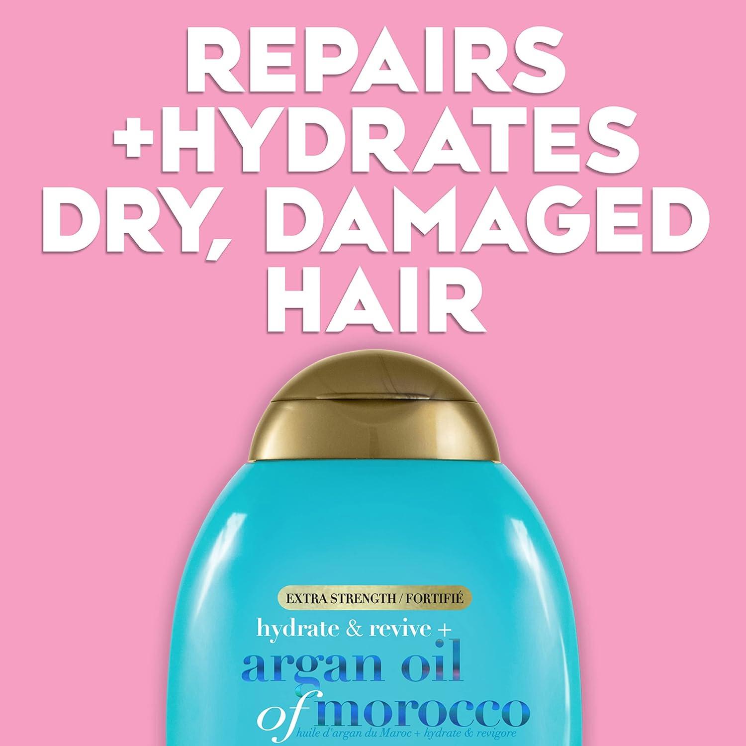 image:imageOGX Extra Strength Hydrate amp Repair Argan Oil of Morocco Shampoo for Dry Damaged Hair ColdPressed Argan Oil to Moisturize amp Smooth ParabenFree SulfateFree Surfactants 13 Fl Oz13 Fl Oz Pack of 2