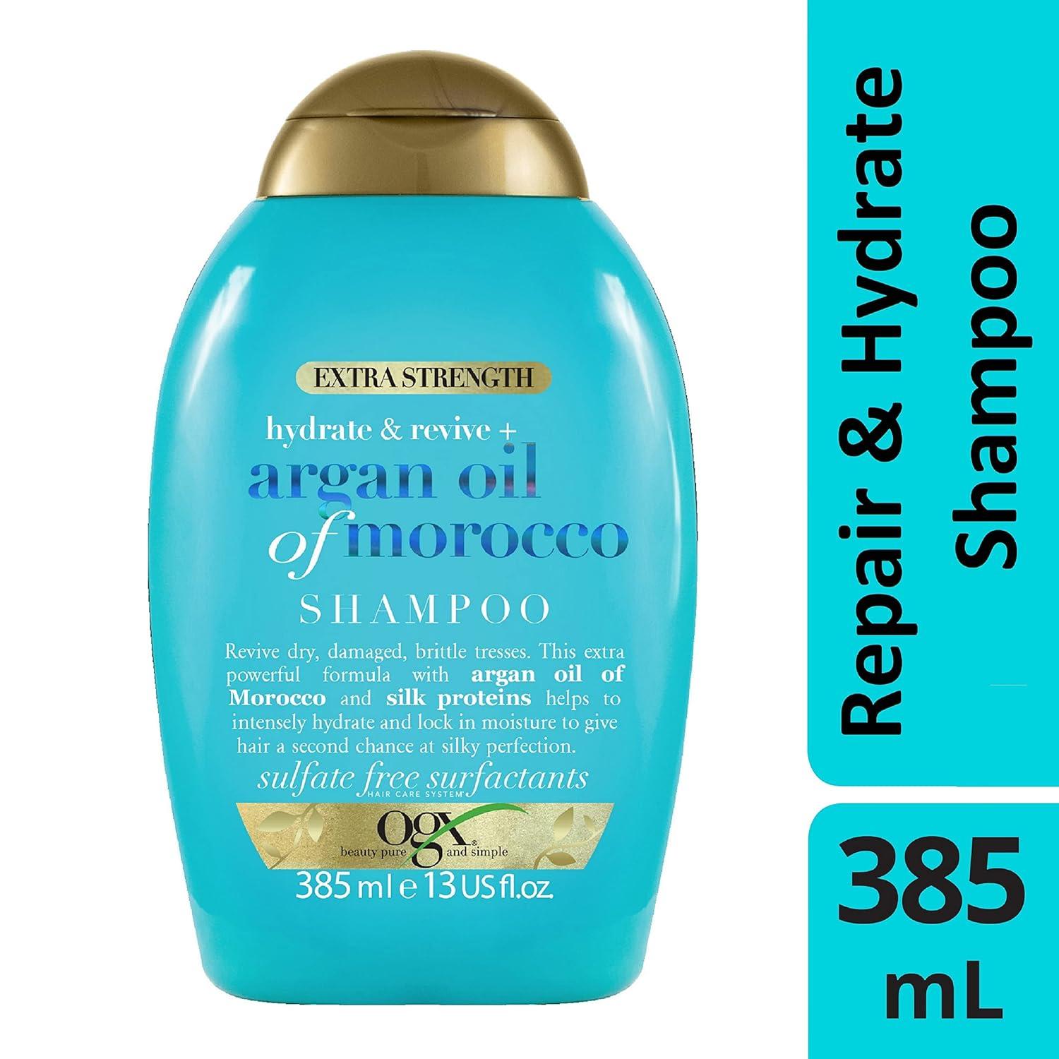 image:imageOGX Extra Strength Hydrate amp Repair Argan Oil of Morocco Shampoo for Dry Damaged Hair ColdPressed Argan Oil to Moisturize amp Smooth ParabenFree SulfateFree Surfactants 13 Fl Oz13 Fl Oz Pack of 2