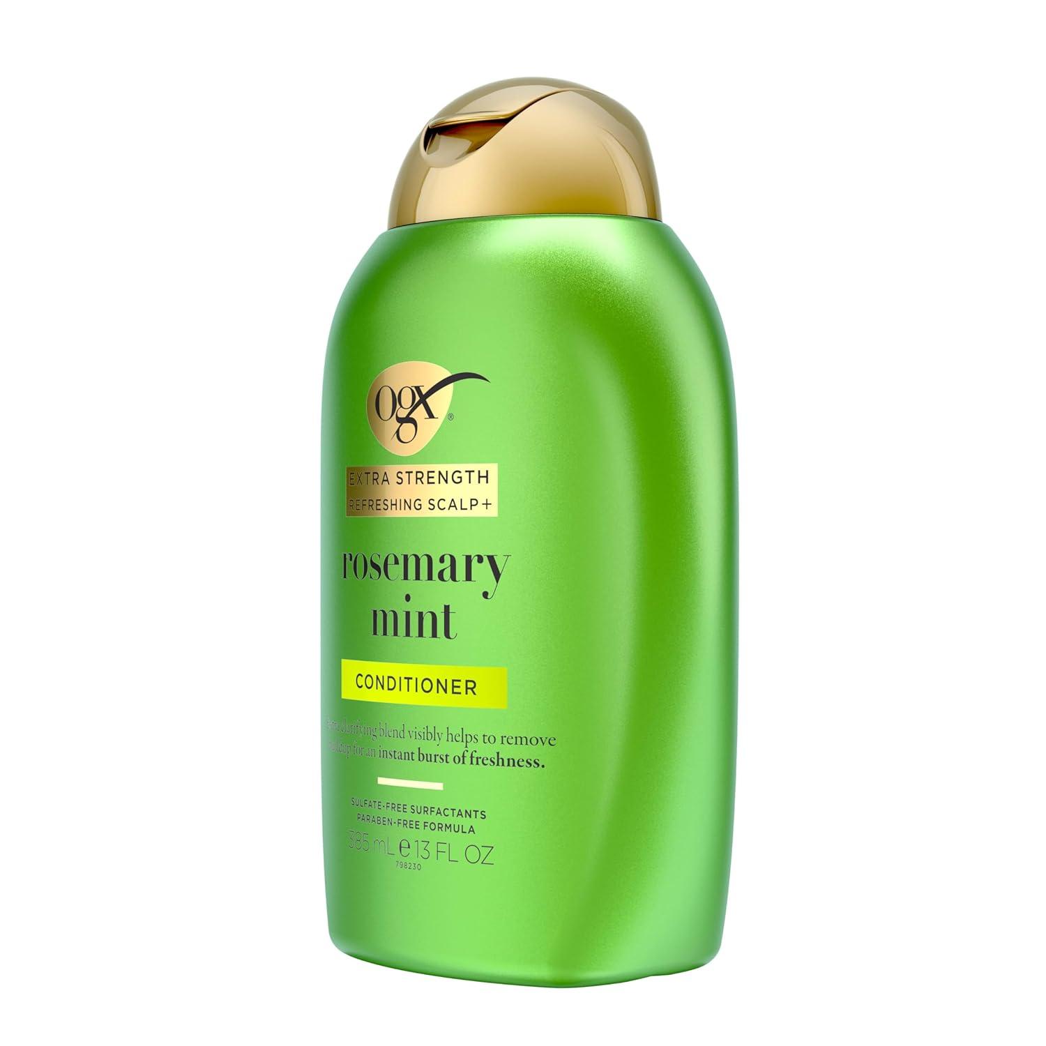 image:imageOGX Extra Strength Refreshing Scalp Rosemary Mint Conditioner Nourishing Hair amp Scalp Conditioner Infused with Rosemary for HealthyLooking Hair SulfateFree Surfactants 13 fl ozRosemary MintNew