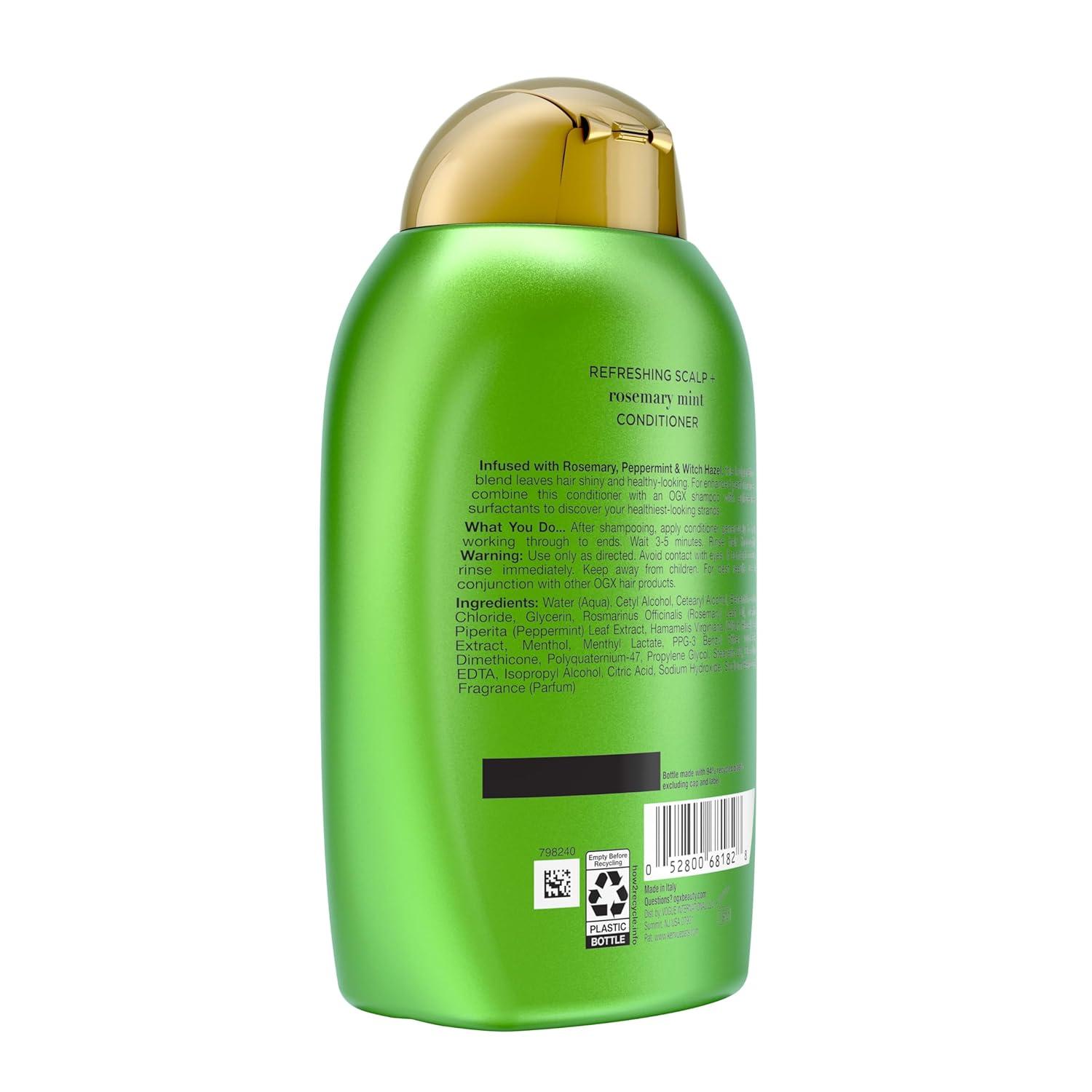 image:imageOGX Extra Strength Refreshing Scalp Rosemary Mint Conditioner Nourishing Hair amp Scalp Conditioner Infused with Rosemary for HealthyLooking Hair SulfateFree Surfactants 13 fl ozRosemary MintNew