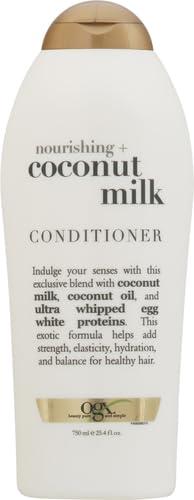 image:imageOGX Nourishing Coconut Milk Conditioner Hydrating amp Restoring Conditioner Moisturizes for Soft Hair After the First Use ParabenFree SulfateFree Surfactants 254 fl ozCoconut Milk