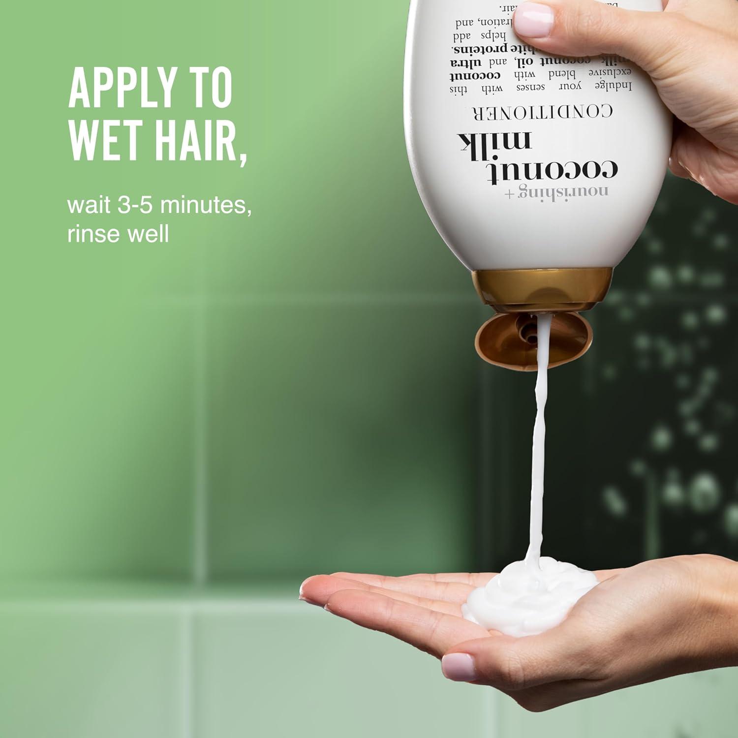 image:imageOGX Nourishing Coconut Milk Conditioner Hydrating amp Restoring Conditioner Moisturizes for Soft Hair After the First Use ParabenFree SulfateFree Surfactants 254 fl ozCoconut Milk