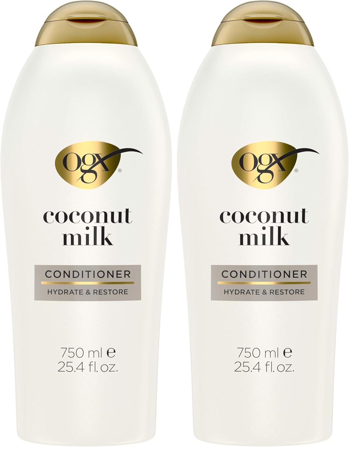 image:imageOGX Nourishing Coconut Milk Conditioner Hydrating amp Restoring Conditioner Moisturizes for Soft Hair After the First Use ParabenFree SulfateFree Surfactants 254 fl ozCoconut Milk