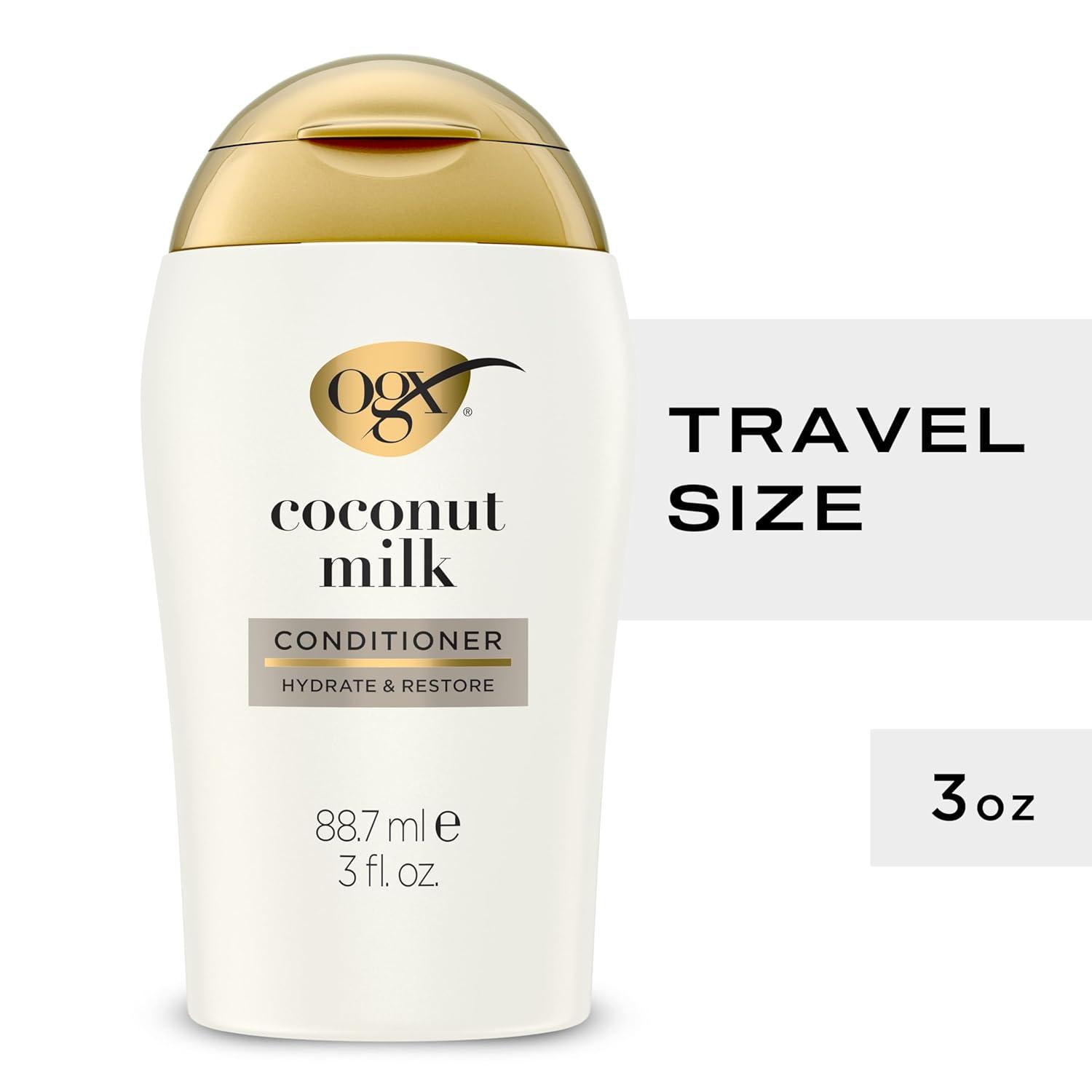 image:imageOGX Nourishing Coconut Milk Moisturizing Conditioner Hydrating amp Restoring Conditioner Moisturizes for Soft Hair After the First Use Travel Size TSACompliant 3 fl ozwhite