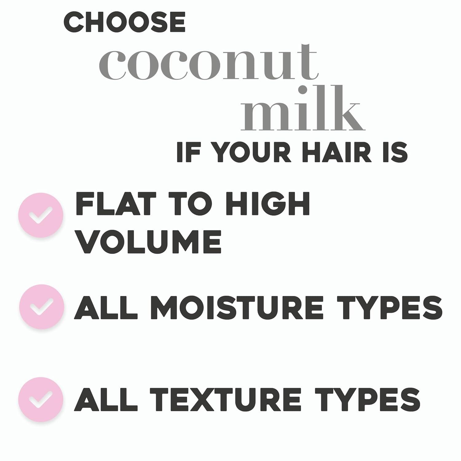 image:imageOGX Nourishing Coconut Milk Moisturizing Conditioner Hydrating amp Restoring Conditioner Moisturizes for Soft Hair After the First Use Travel Size TSACompliant 3 fl ozwhite