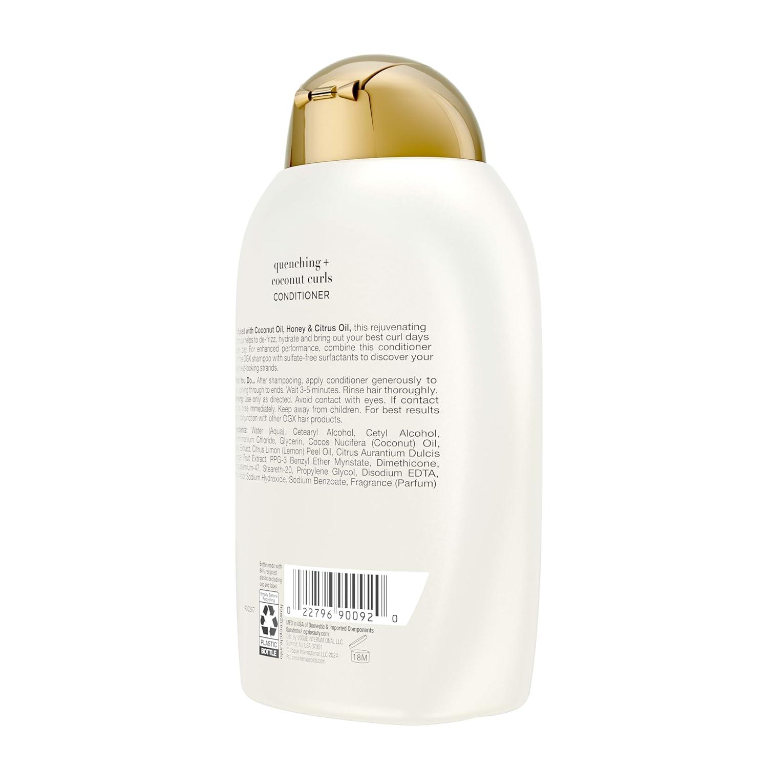 image:imageOGX Quenching Coconut Curls CurlDefining Conditioner Nourishing Curly Hair Conditioner with Coconut Citrus Oil amp Honey ParabenFree with SulfateFree Surfactants 13oz13 Fl Oz Pack of 1