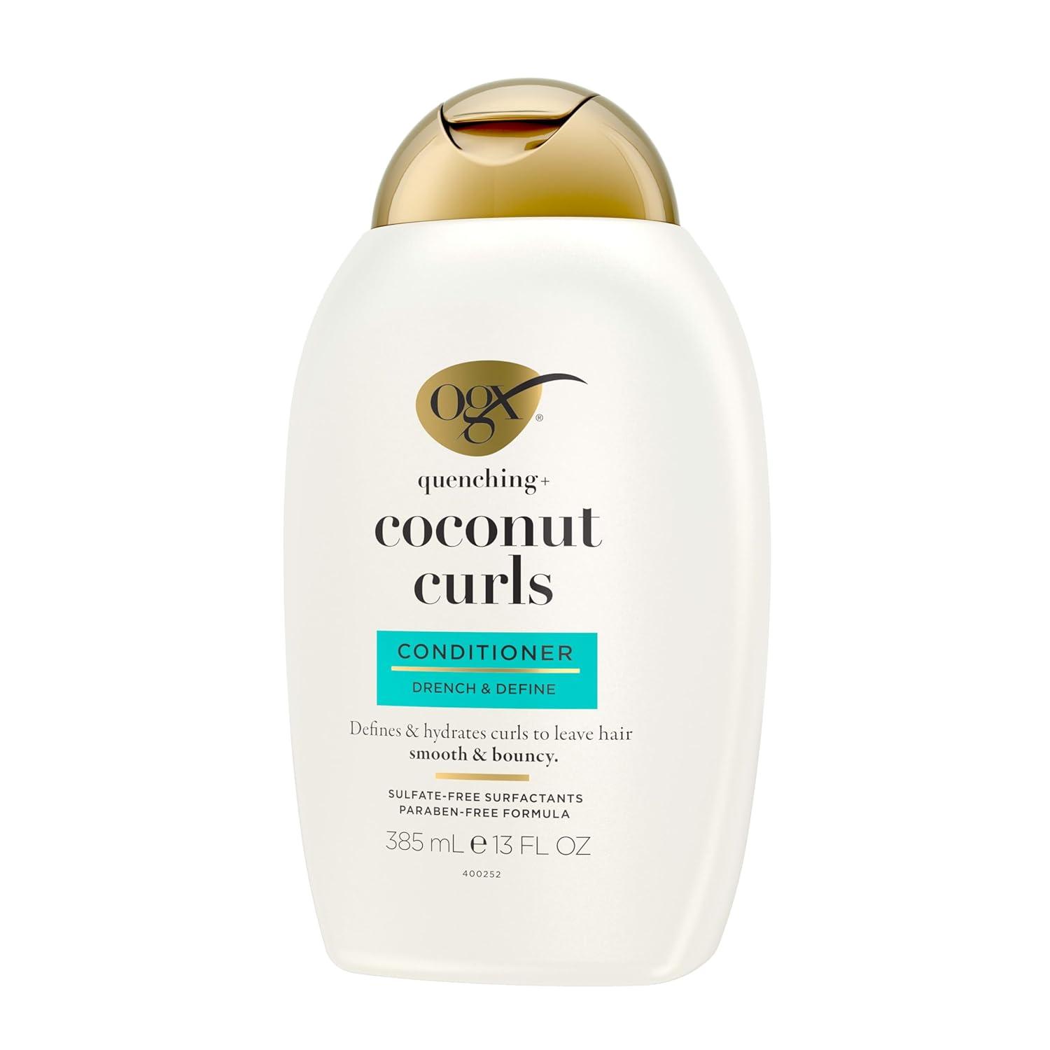 image:imageOGX Quenching Coconut Curls CurlDefining Conditioner Nourishing Curly Hair Conditioner with Coconut Citrus Oil amp Honey ParabenFree with SulfateFree Surfactants 13oz13 Fl Oz Pack of 1