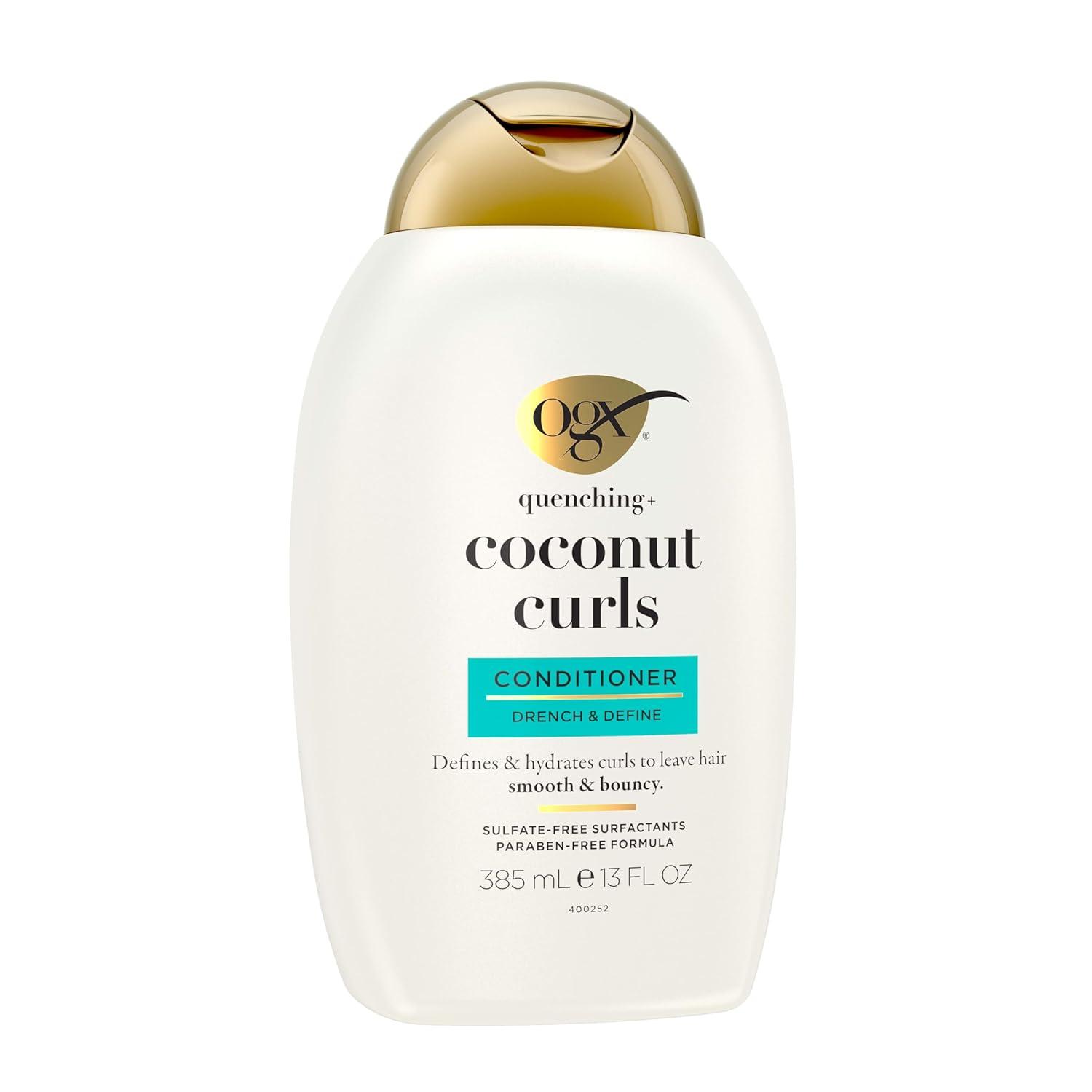 image:imageOGX Quenching Coconut Curls CurlDefining Conditioner Nourishing Curly Hair Conditioner with Coconut Citrus Oil amp Honey ParabenFree with SulfateFree Surfactants 13oz13 Fl Oz Pack of 1