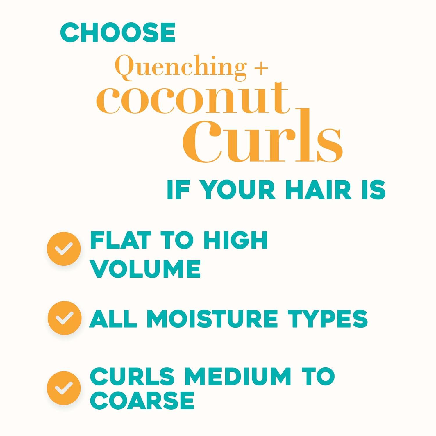 image:imageOGX Quenching Coconut Curls Moisturizing Shampoo for Curly Hair Detangling Curl Enhancing 254 fl oz254 Fl Oz Pack of 1