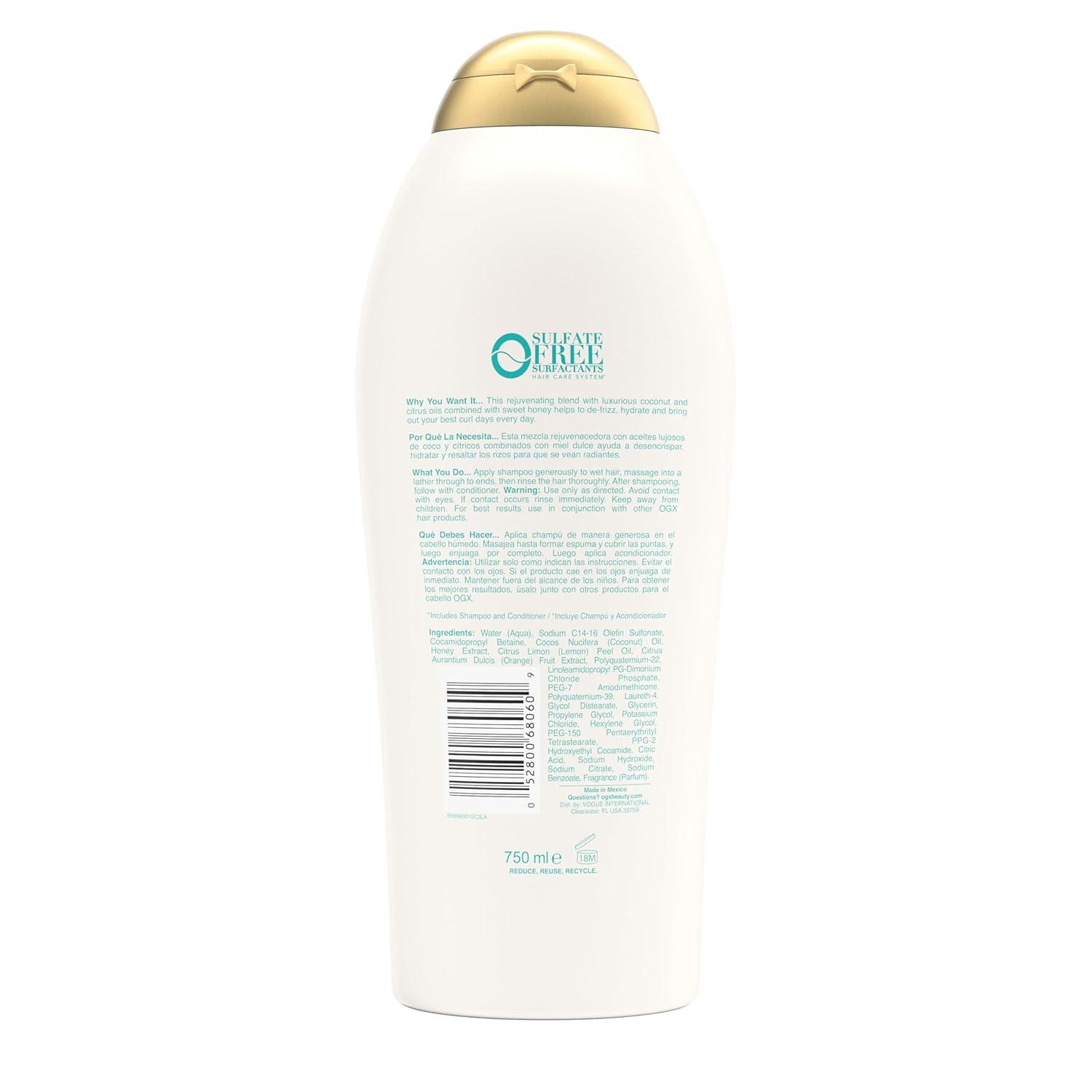 image:imageOGX Quenching Coconut Curls Moisturizing Shampoo for Curly Hair Detangling Curl Enhancing 254 fl oz254 Fl Oz Pack of 1