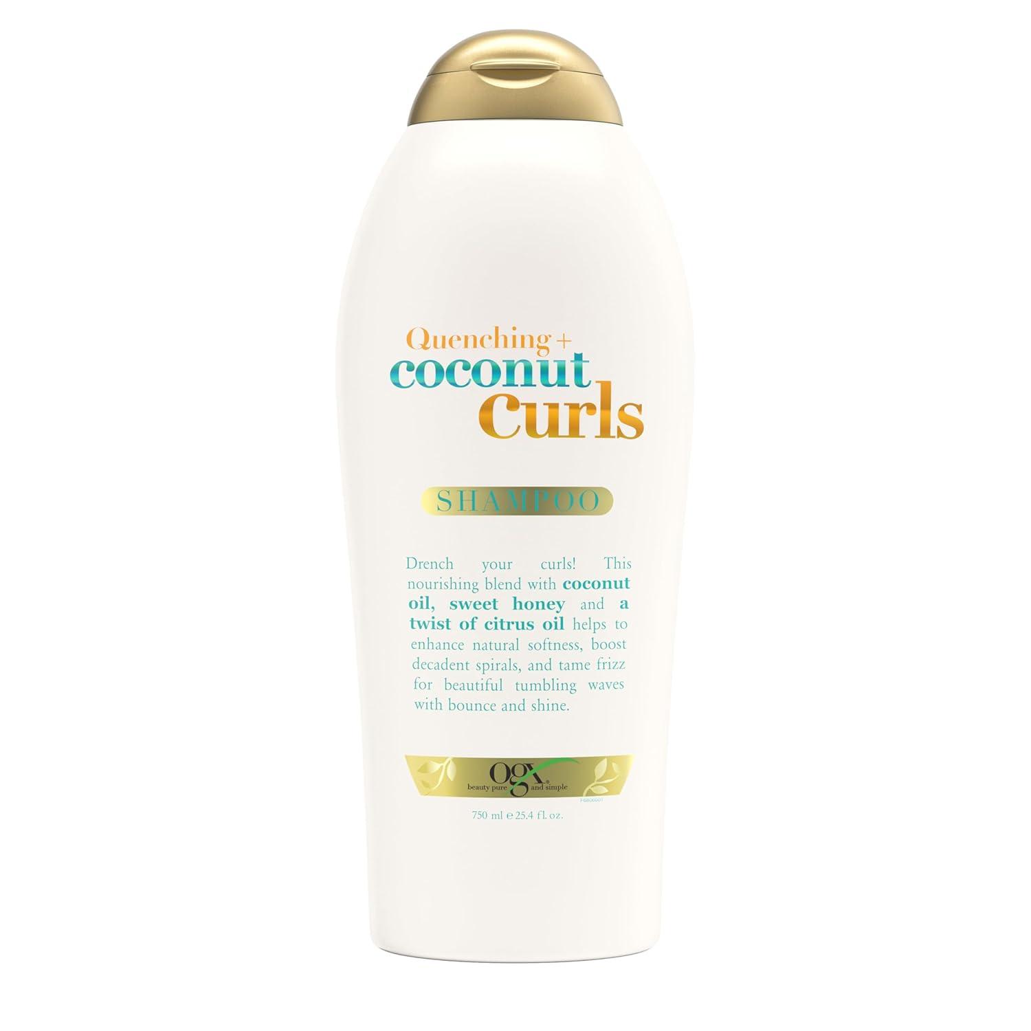 image:imageOGX Quenching Coconut Curls Moisturizing Shampoo for Curly Hair Detangling Curl Enhancing 254 fl oz254 Fl Oz Pack of 1