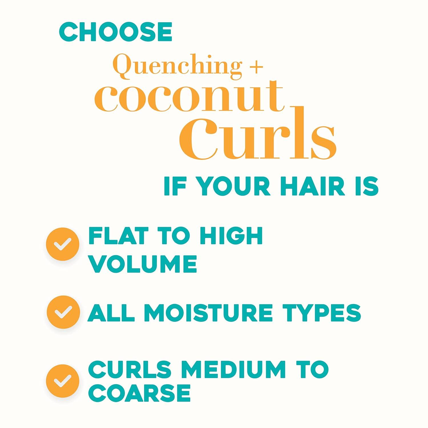 image:imageOGX Quenching Coconut Curls Moisturizing Shampoo for Curly Hair Detangling Curl Enhancing 254 fl oz254 Fl Oz Pack of 2