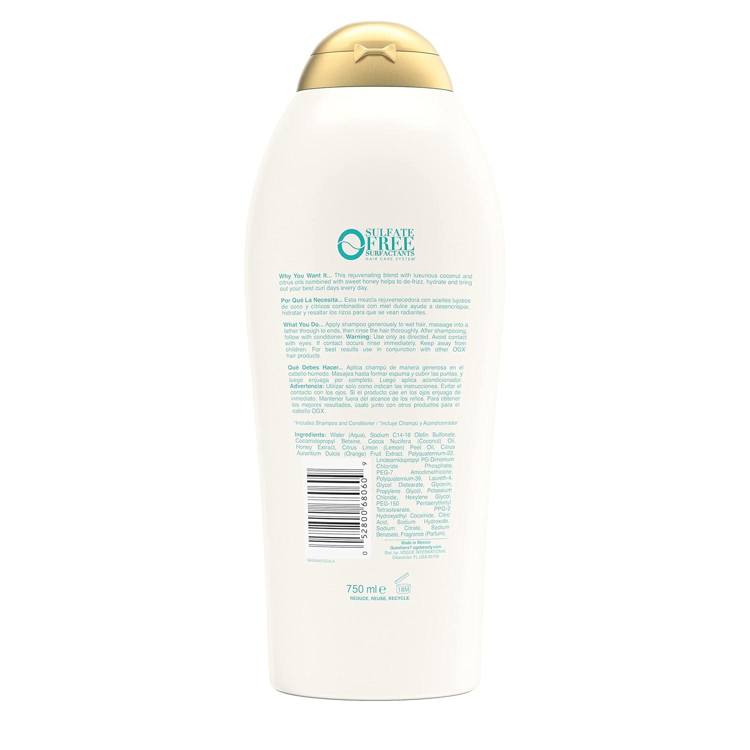 image:imageOGX Quenching Coconut Curls Moisturizing Shampoo for Curly Hair Detangling Curl Enhancing 254 fl oz254 Fl Oz Pack of 2