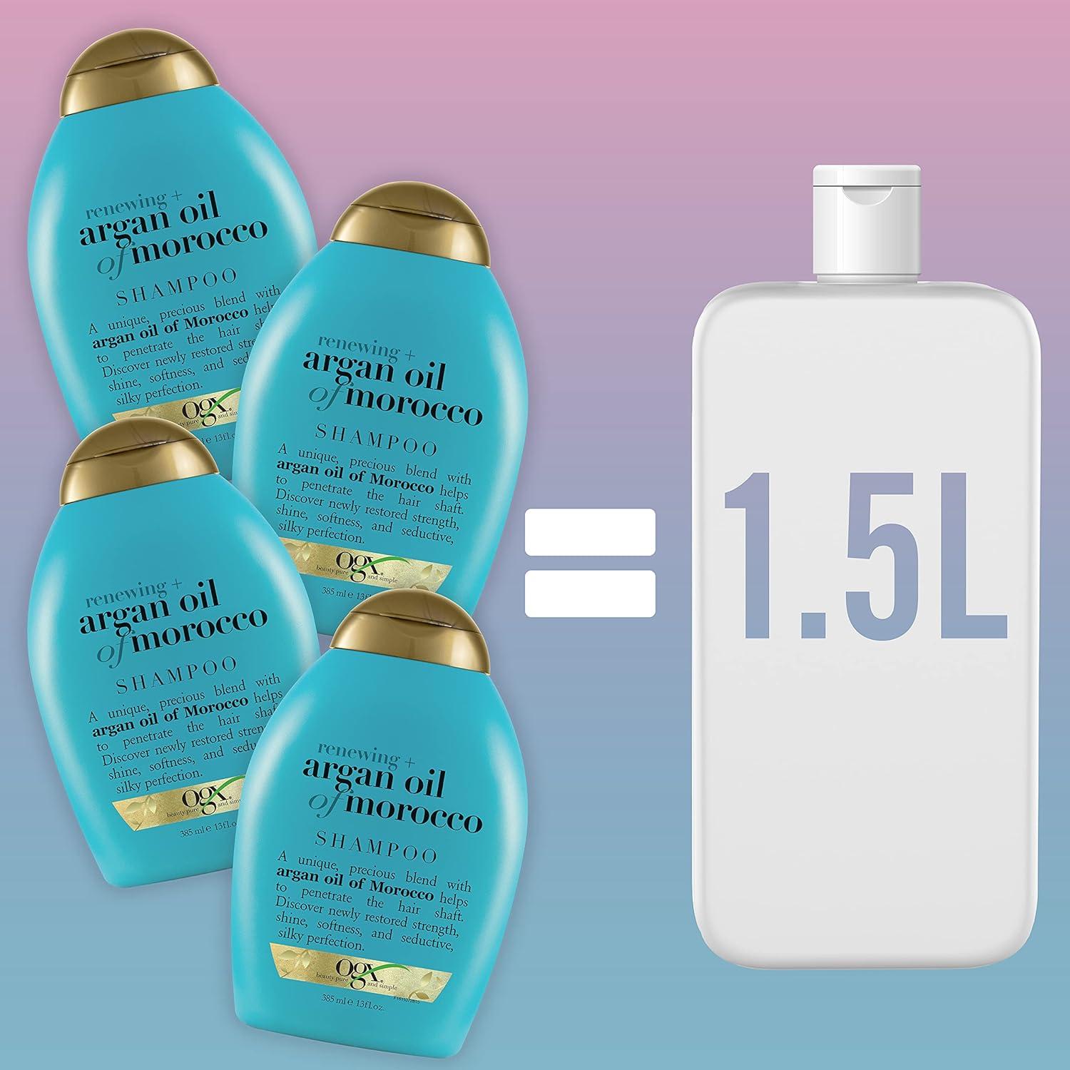 image:imageOGX Renewing Argan Oil of Morocco Shampoo Damage Repairing Shampoo amp Argan Oil to Help Strengthen amp Repair Dry Damaged Hair ParabenFree SulfateFree Surfactants 13 fl Oz52 Ounce Pack of 4