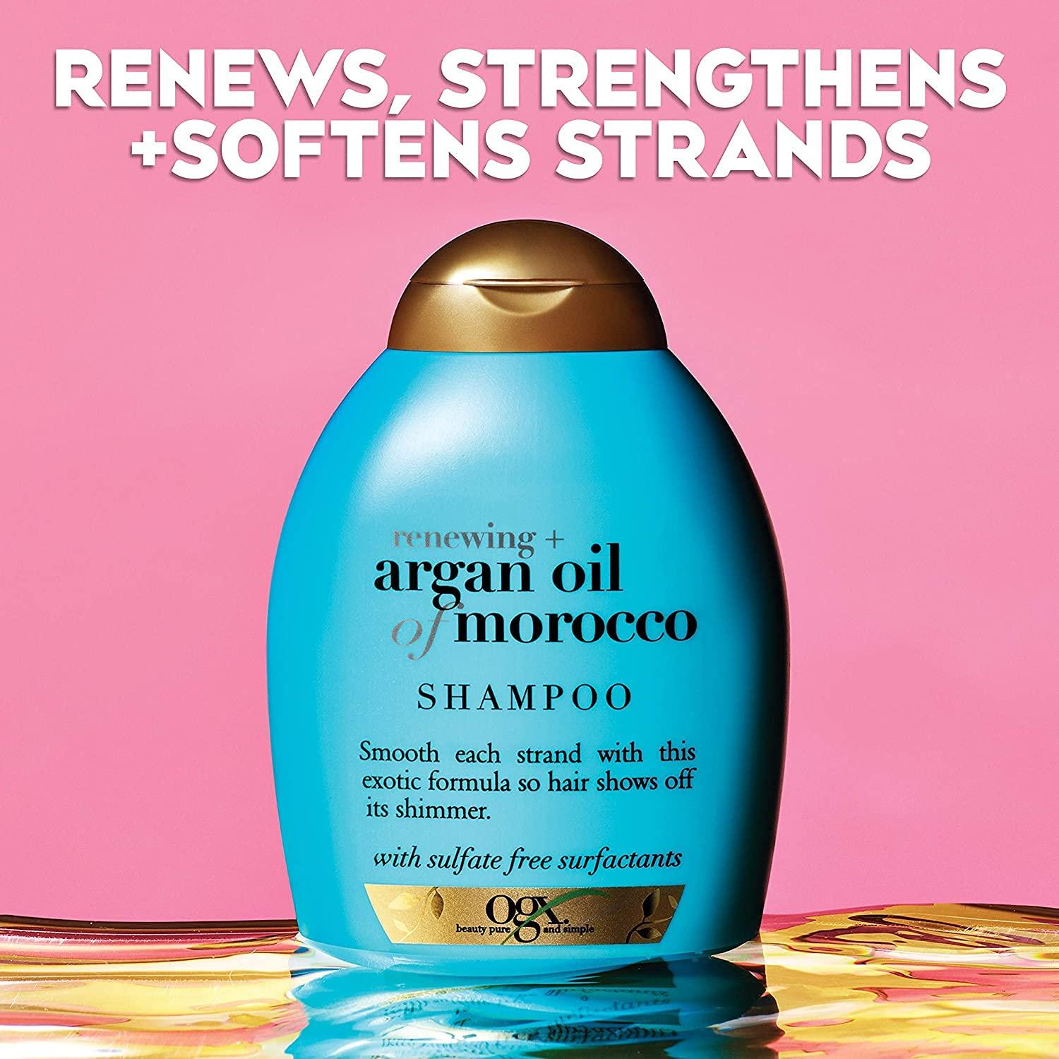 image:imageOGX Renewing Argan Oil of Morocco Shampoo Damage Repairing Shampoo amp Argan Oil to Help Strengthen amp Repair Dry Damaged Hair ParabenFree SulfateFree Surfactants 13 fl Oz52 Ounce Pack of 4