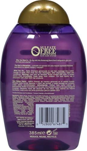 image:imageOGX Thick amp Full Biotin Collagen Extra Strength Volumizing Shampoo with Vitamin B7 Hydrolyzed Wheat Protein for Fine Hair SulfateFree Surfactants Thicker Fuller Hair 13 Fl Ozpurple