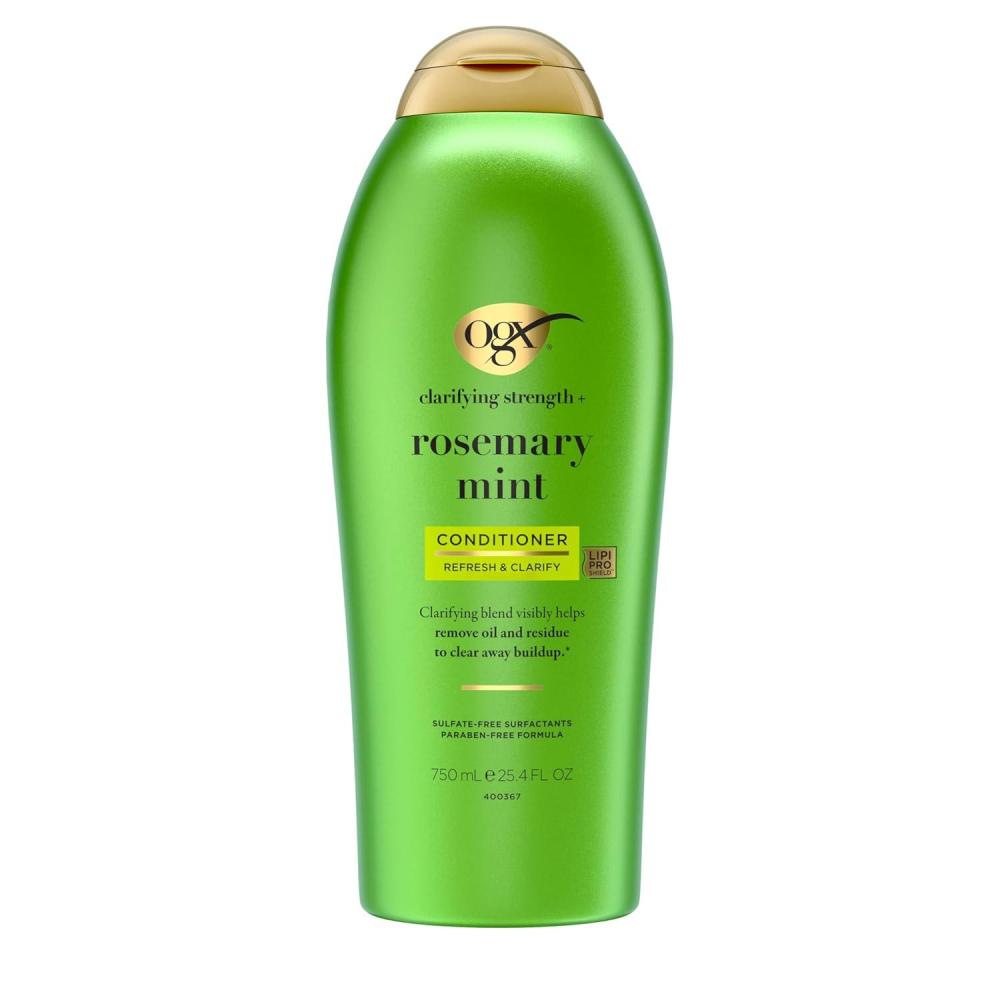image:imageOGX Clarifying Strength  Rosemary Mint Conditioner Clarifying Conditioner for Oily Hair Visibly Helps Remove Oil amp Residue to Clear Away Buildup SulfateFree Surfactants 254 fl ozRosemary MintNew