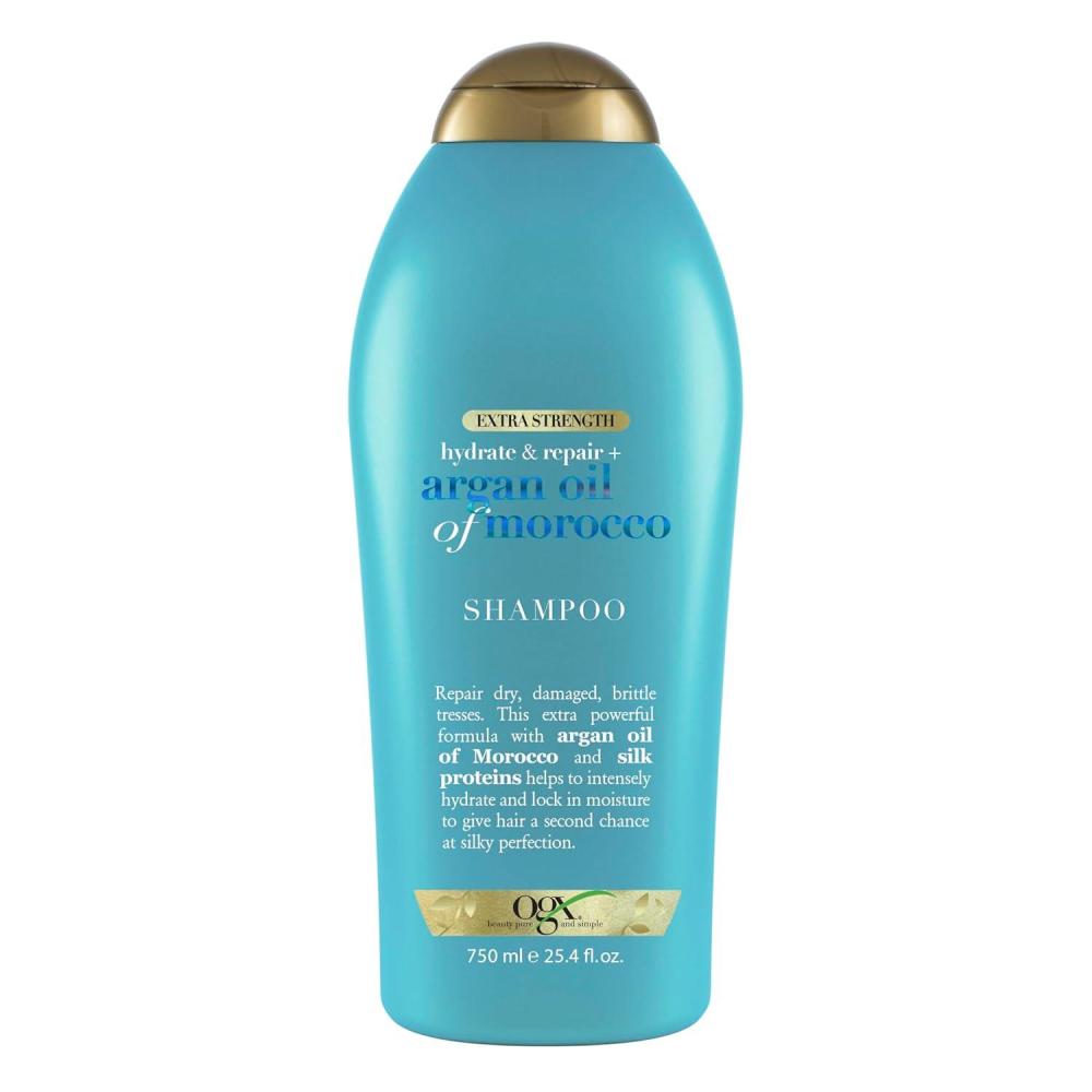 image:imageOGX Extra Strength Hydrate amp Repair Argan Oil of Morocco Shampoo for Dry Damaged Hair ColdPressed Argan Oil to Moisturize amp Smooth ParabenFree SulfateFree Surfactants 254 Fl Oz