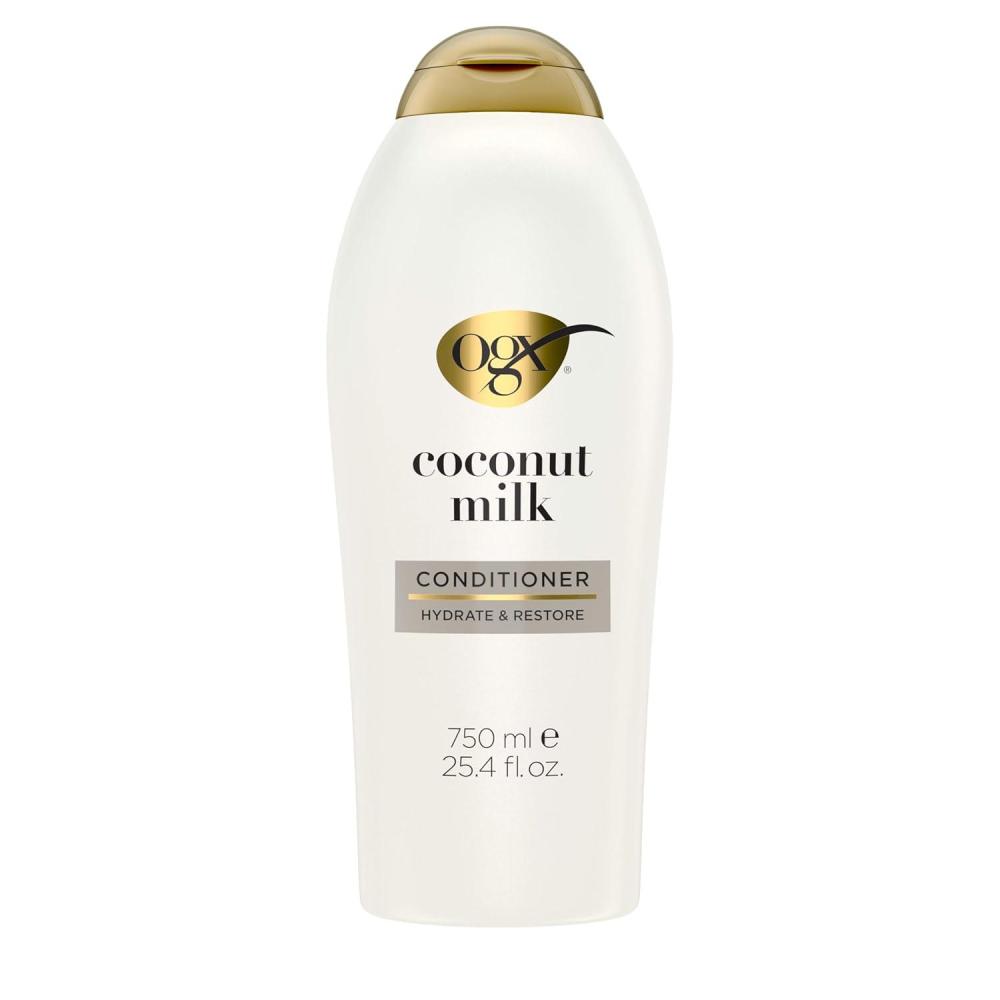 image:imageOGX Nourishing Coconut Milk Conditioner Hydrating amp Restoring Conditioner Moisturizes for Soft Hair After the First Use ParabenFree SulfateFree Surfactants 254 fl ozCoconut Milk
