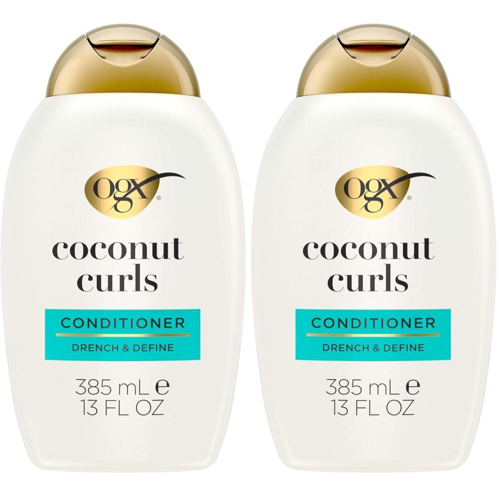 image:imageOGX Quenching Coconut Curls CurlDefining Conditioner Nourishing Curly Hair Conditioner with Coconut Citrus Oil amp Honey ParabenFree with SulfateFree Surfactants 13oz13 Fl Oz Pack of 2