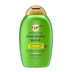 OGX Clarifying Strength + Rosemary Mint Conditioner, Clarifying Conditioner for Oily Hair Visibly Helps Remove Oil & Residue to Clear Away Buildup, Sulfate-Free Surfactants, 13 fl. oz(Rosemary Mint_New)