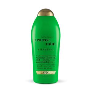 OGX Clarifying Strength + Rosemary Mint Shampoo, Clarifying Shampoo for Oily Hair Visibly Helps Remove Oil & Residue to Clear Away Buildup, Sulfate-Free Surfactants, 25.4 fl. Oz(Tea Tree Mint_Old)