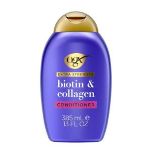OGX Extra Strength Biotin and Collagen Conditioner, 13 fl oz, Sulfate-Free, Thicker, Fuller Hair(13 Fl Oz (Pack of 1))