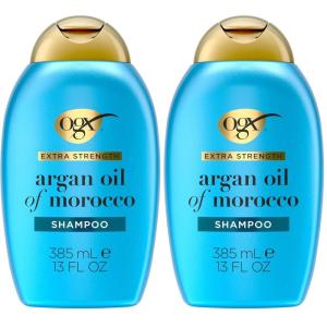 OGX Extra Strength Hydrate & Repair + Argan Oil of Morocco Shampoo for Dry, Damaged Hair, Cold-Pressed Argan Oil to Moisturize & Smooth, Paraben-Free, Sulfate-Free Surfactants, 13 Fl Oz(13 Fl Oz (Pack of 2))