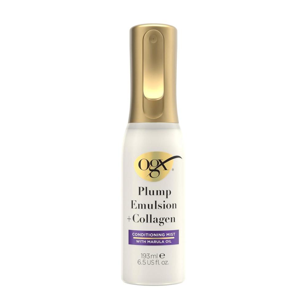 image:imageOGX Plump Emulsion  Collagen Conditioning Hair Mist Volumizing Hair Spray with Marula Oil for 3x Plumper Hair for up to 72 Hours Without the Weight 450F Heat Protection 65 fl oz