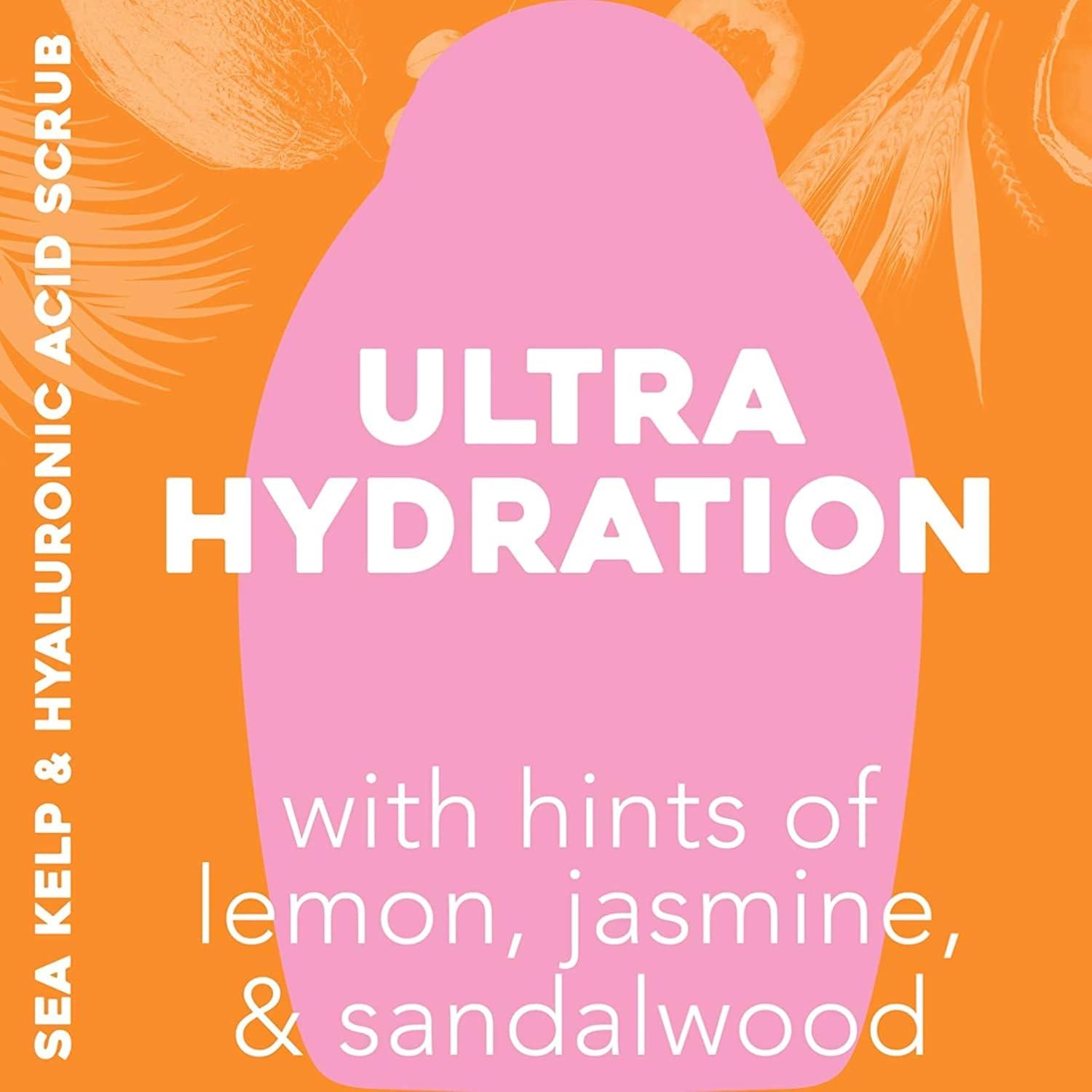image:imageOGX Hydration Sea Kelp amp Hyaluronic Acid SulfateFree Lightly Moisturizing Body Scrub with Black Rice Gentle Exfoliating Daily Body Wash to Soften amp Smooth Skin 195 Fl Oz195 Fl Oz Pack of 1