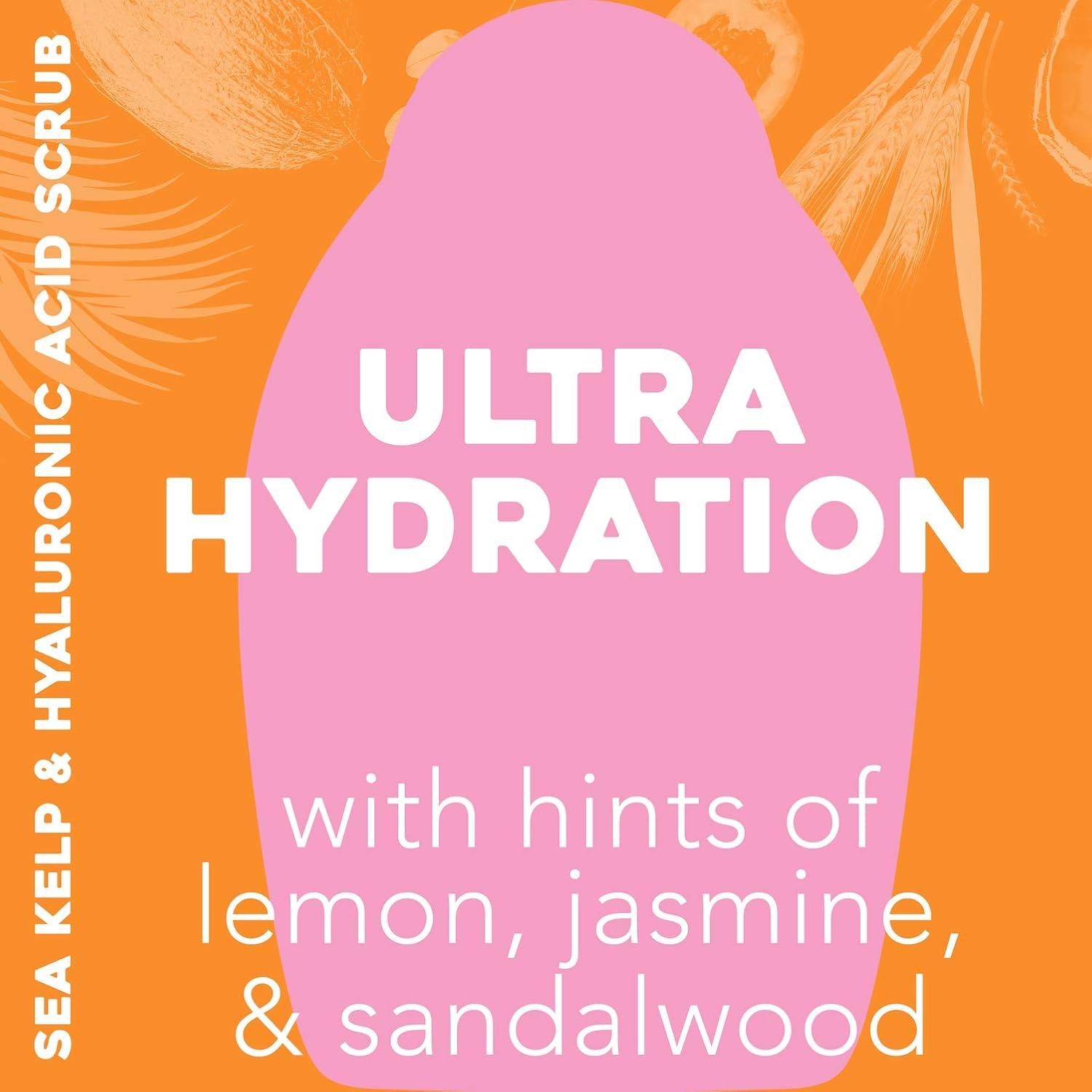 image:imageOGX Hydration Sea Kelp amp Hyaluronic Acid SulfateFree Lightly Moisturizing Body Scrub with Black Rice Gentle Exfoliating Daily Body Wash to Soften amp Smooth Skin 195 Fl Oz195 Fl Oz Pack of 2