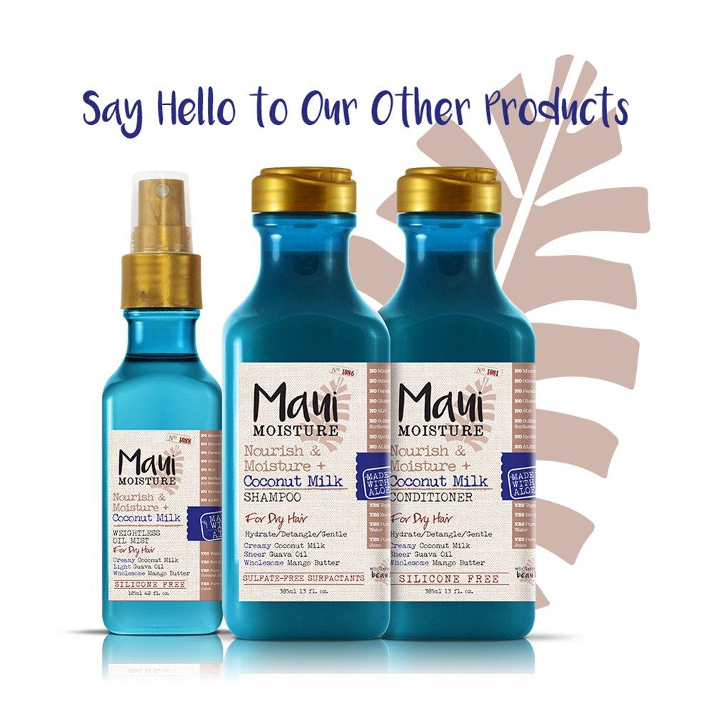image:imageOGX Nourish amp Moisture Coconut Milk Weightless Oil Mist LeaveIn Spray Treatment to Help Defrizz Hydrate amp Replenish Curly Hair Vegan Silicone amp ParabenFree 42 fl oz