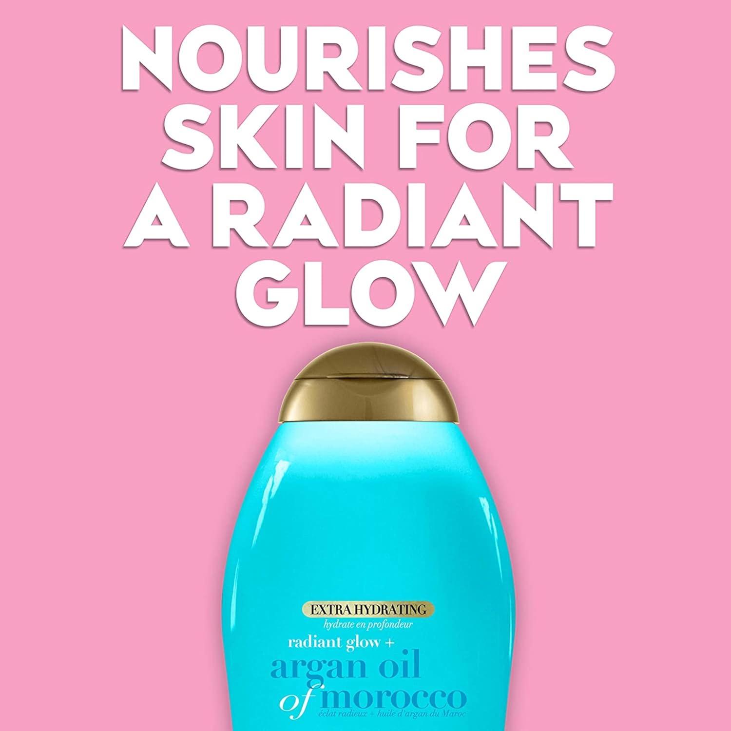 image:imageOGX Radiant Glow Argan Oil of Morocco Extra Hydrating Body Wash for Dry Skin Moisturizing Gel Cleanser for Silky Soft Skin Body Wash for Women SulfateFree Surfactants 195 fl ozCitrus FreshFloral GreenWoody