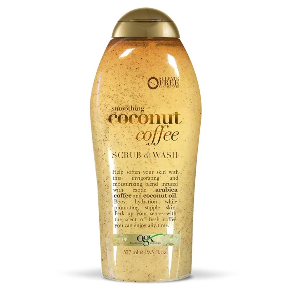 image:imageOGX Smoothing Coconut Coffee Exfoliating Body Scrub with Arabica Coffee amp Coconut Oil Moisturizing Body Wash for Dry Skin ParabenFree with SulfateFree Surfactants 195 Fl Oz195 Fl Oz Pack of 1
