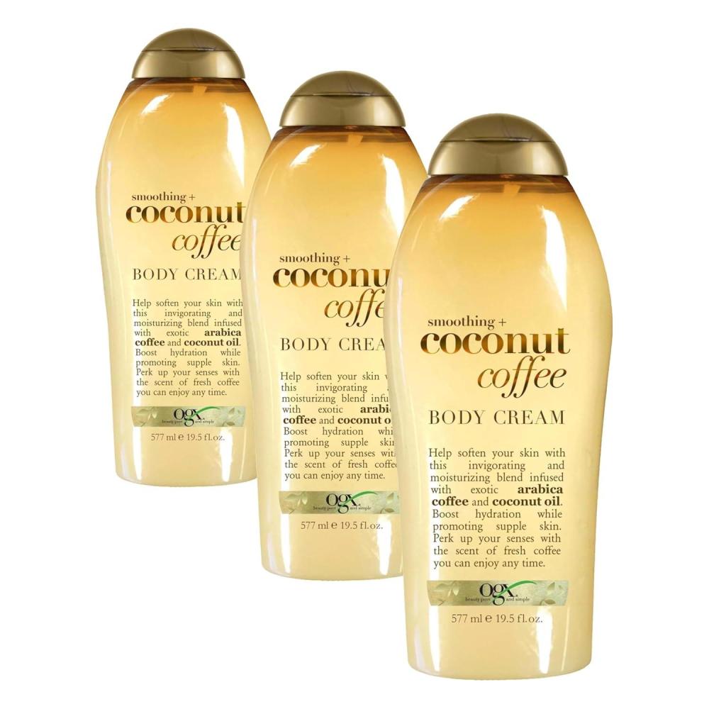image:imageOGX Smoothing Coconut Coffee Body Cream 195 oz195 Fl Oz Pack of 3