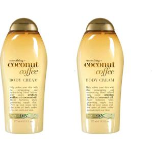 OGX Smoothing + Coconut Coffee Body Cream 19.5 oz(19.5 Fl Oz (Pack of 2))